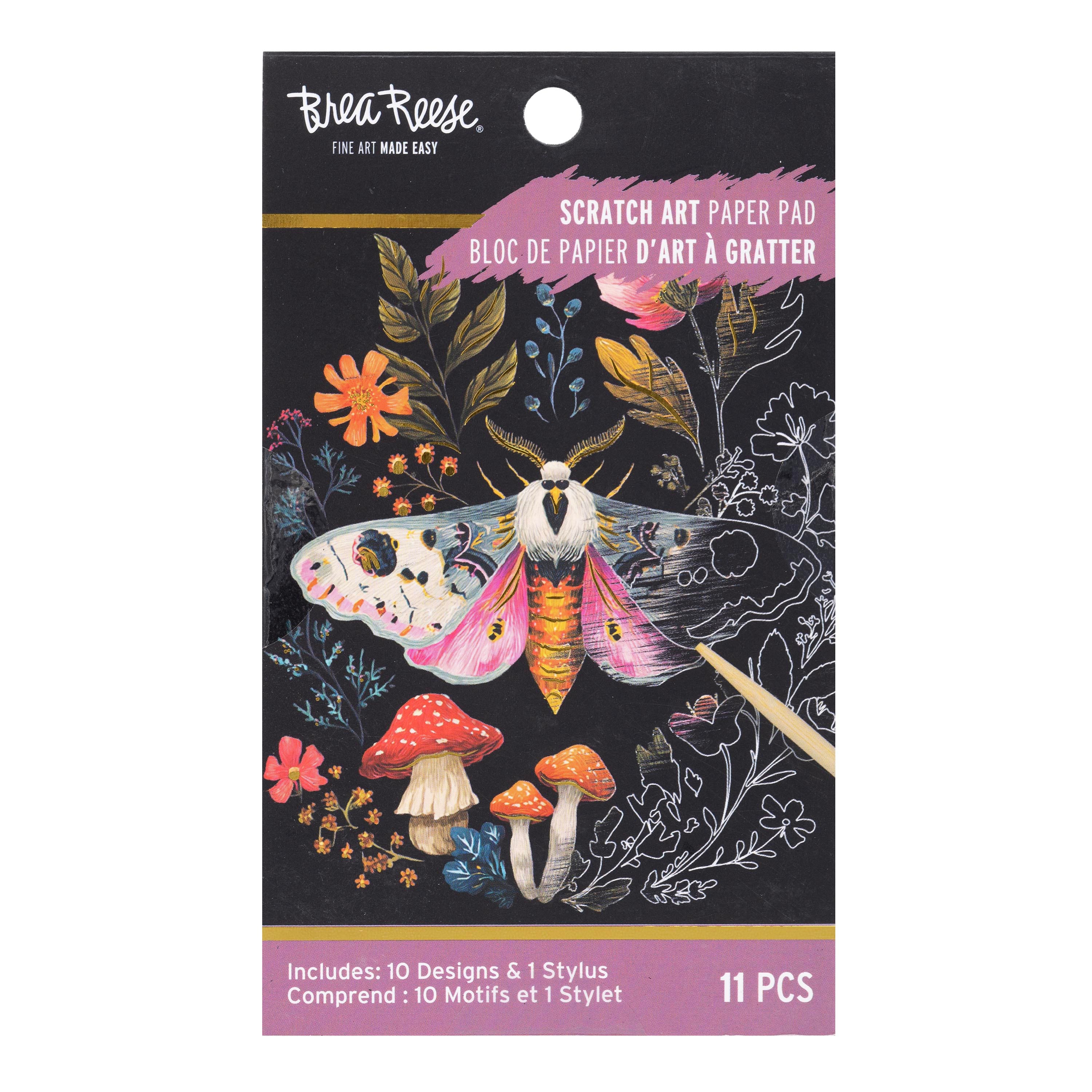 Brea Reese® Mini Pink Creatures Scratch Art Paper Pad
