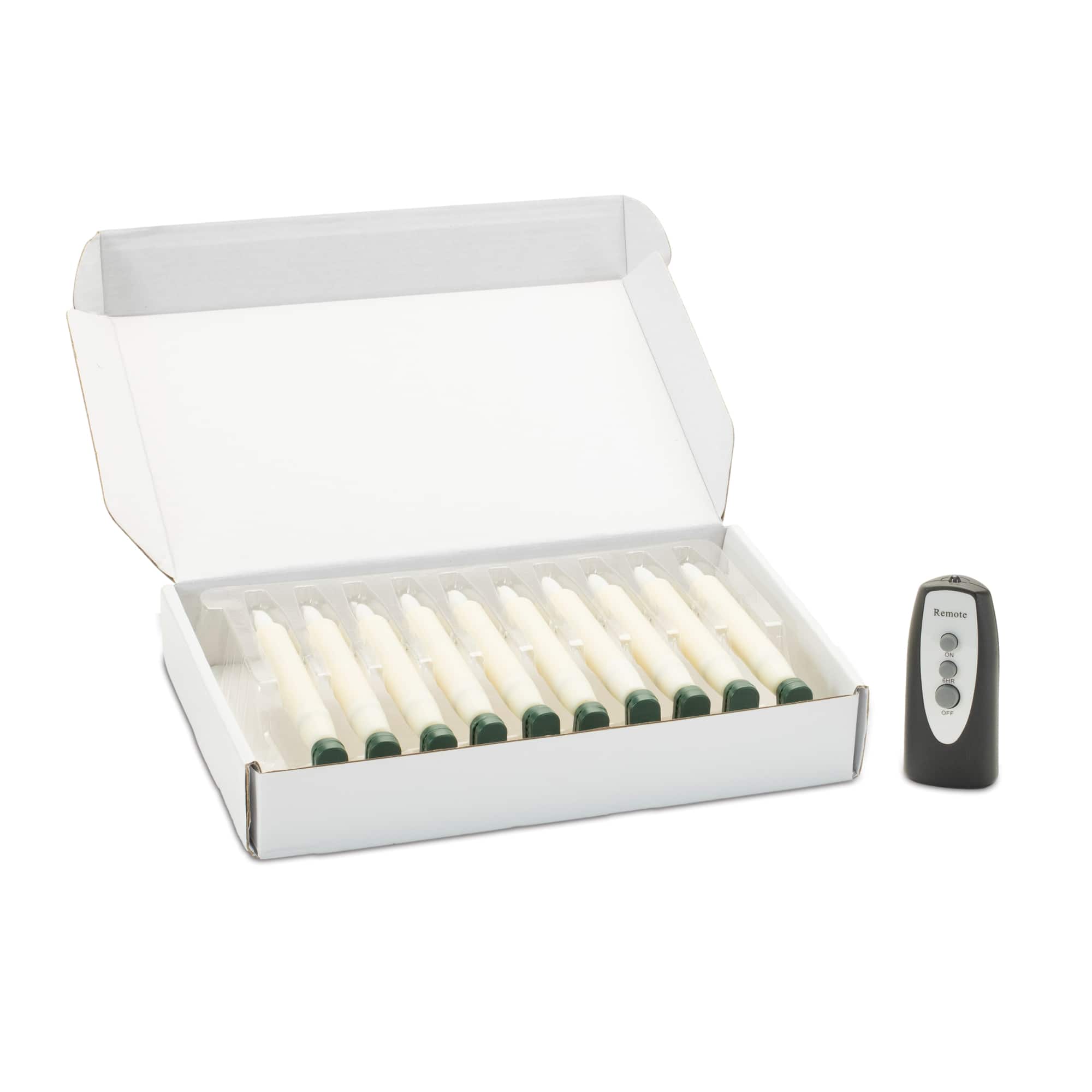 Ivory LED Clip-On Taper Candle Set