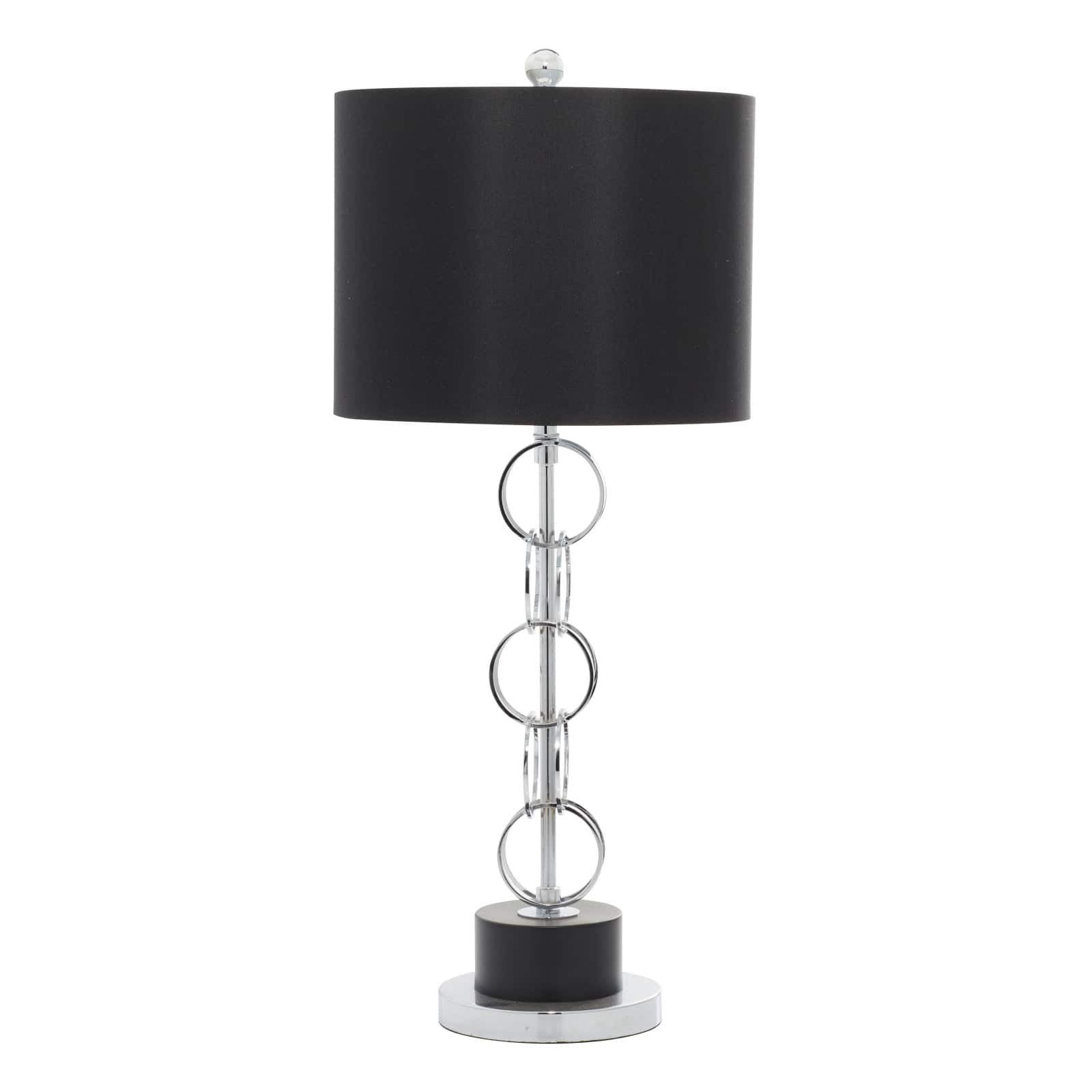 Black Polystone Contemporary Accent Lamp, 13" x 13" x 30"
