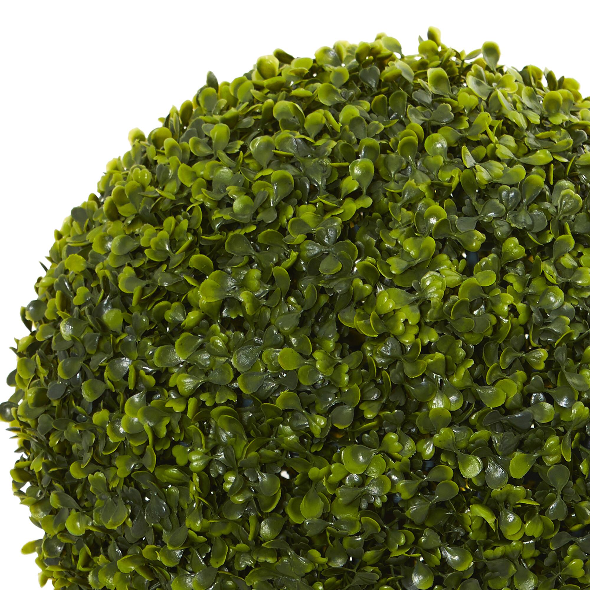 2.5ft. Boxwood Topiary Plant in Gray Cylinder Planter