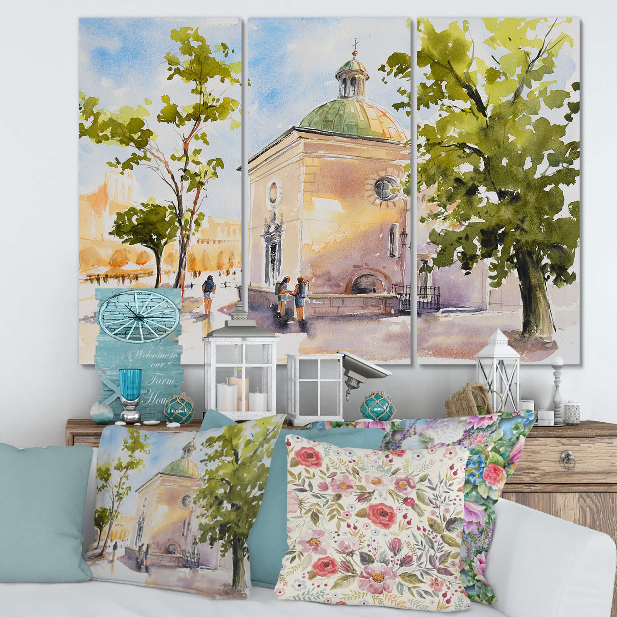 Designart - Rustic Church In The Village