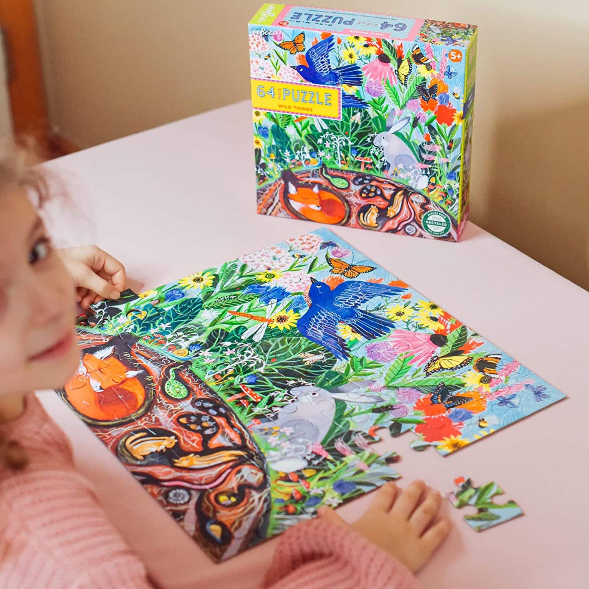 eeBoo Wild Things 64 Piece Jigsaw Puzzle