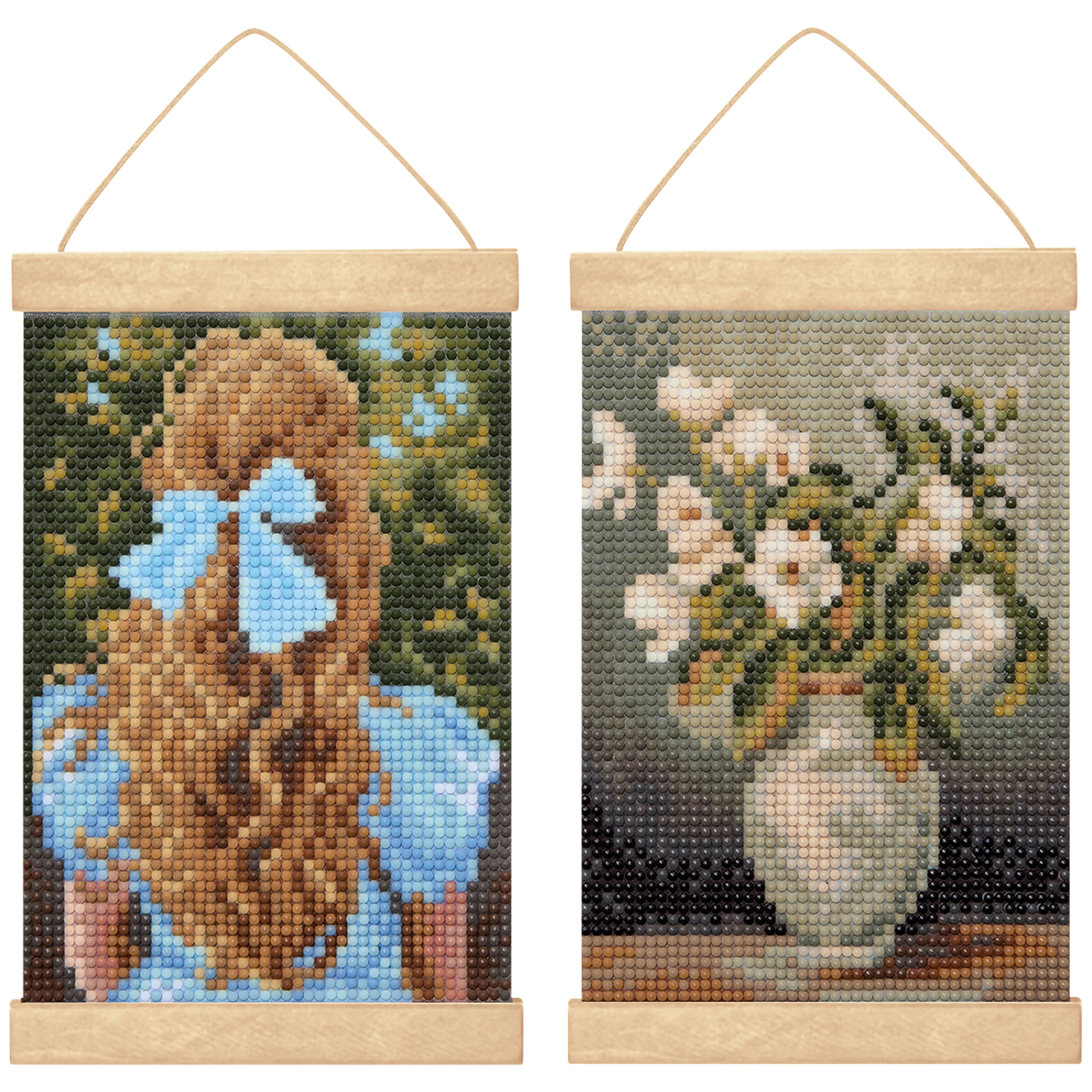 5" x 7" Girl & Bouquet Diamond Art Kit with Wooden Frames by Make Market®
