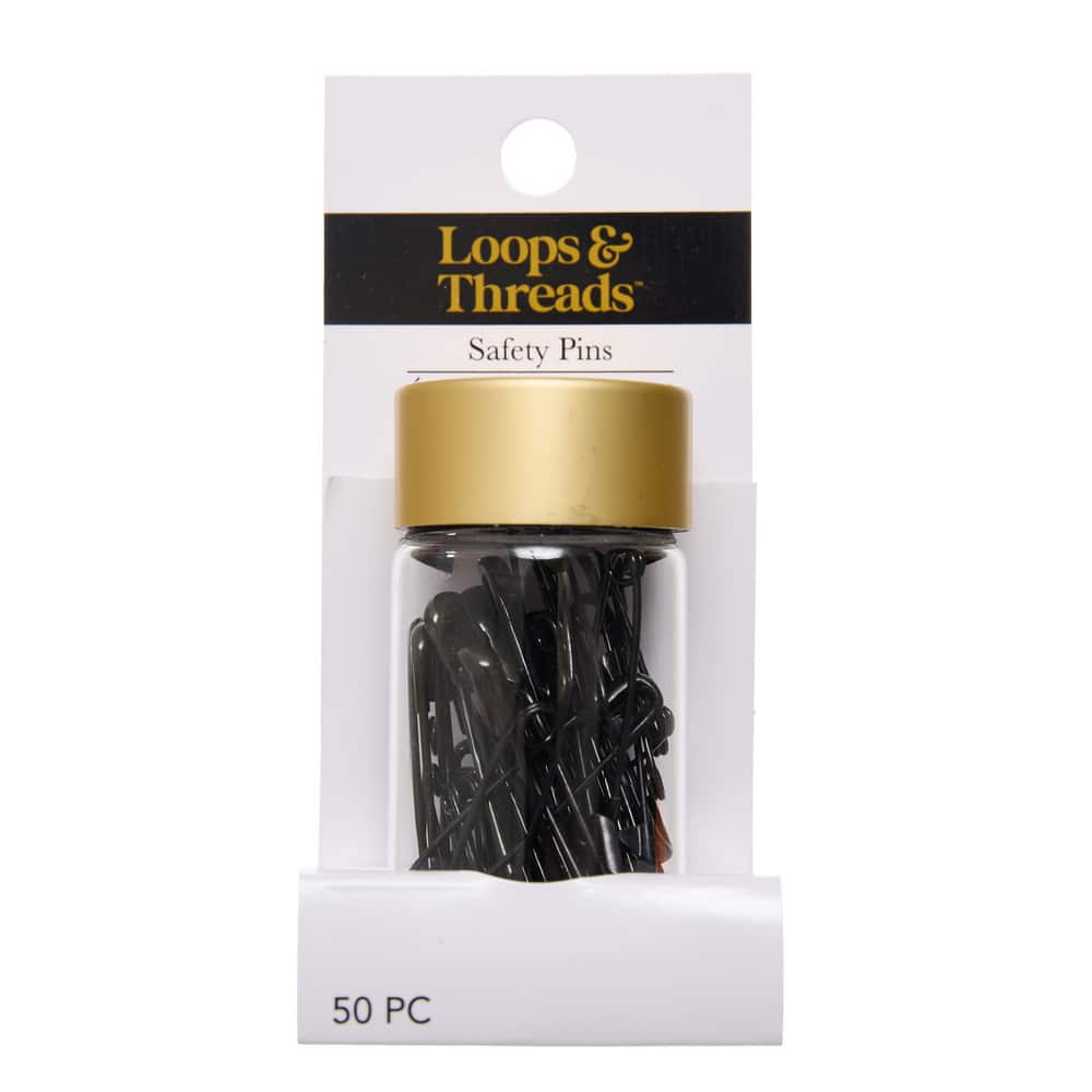 Mixed Black Safety Pins, 50ct. by Loops & Threads®