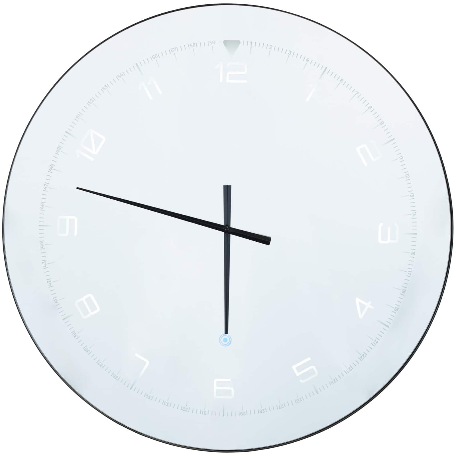 28" Multicolored Glass LED Decorative Wall Clock with Black Clock Hands & White Numbers