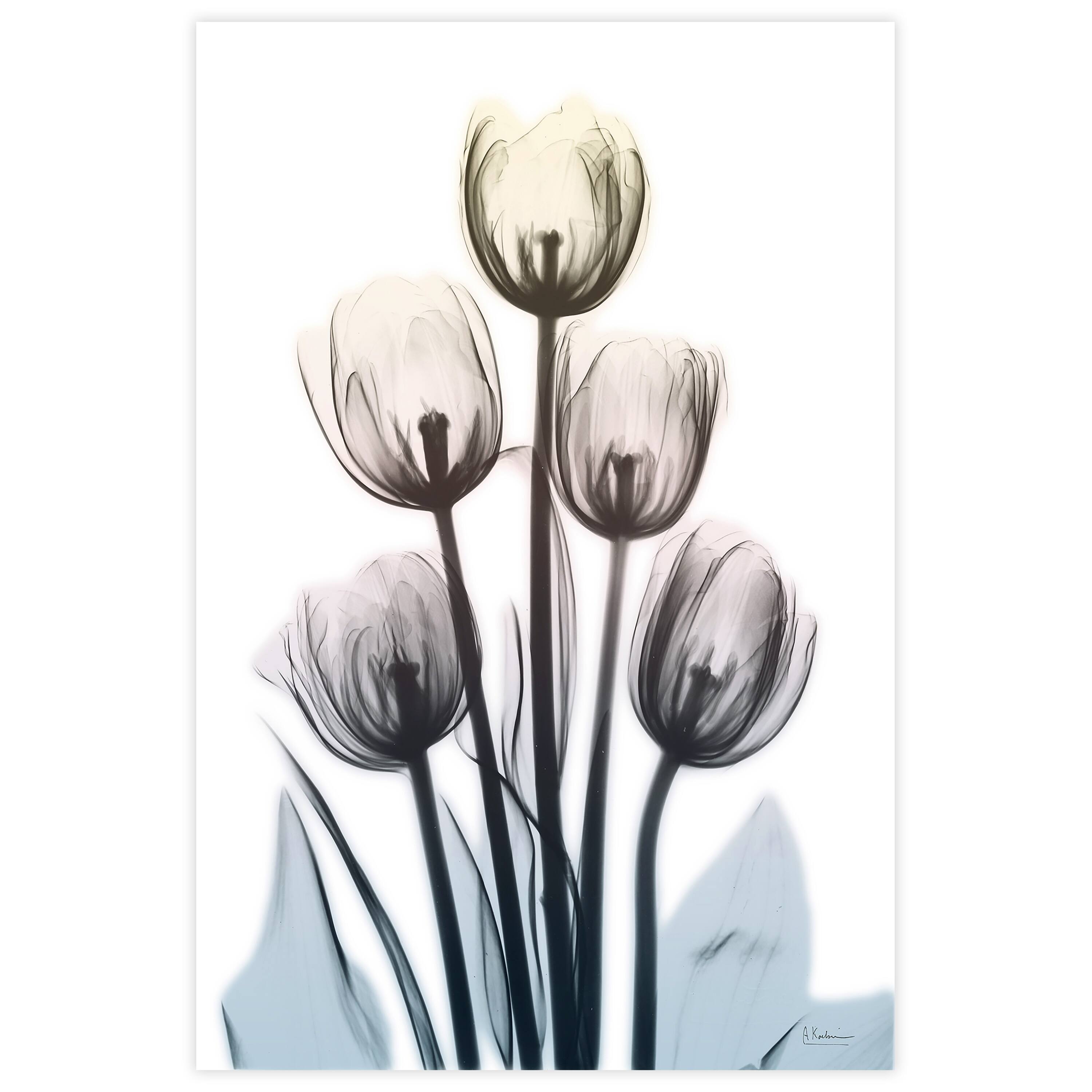 Empire Art Direct 32" x 48" Springing Tulips Frameless Free Floating Printed Tempered Glass Wall Art