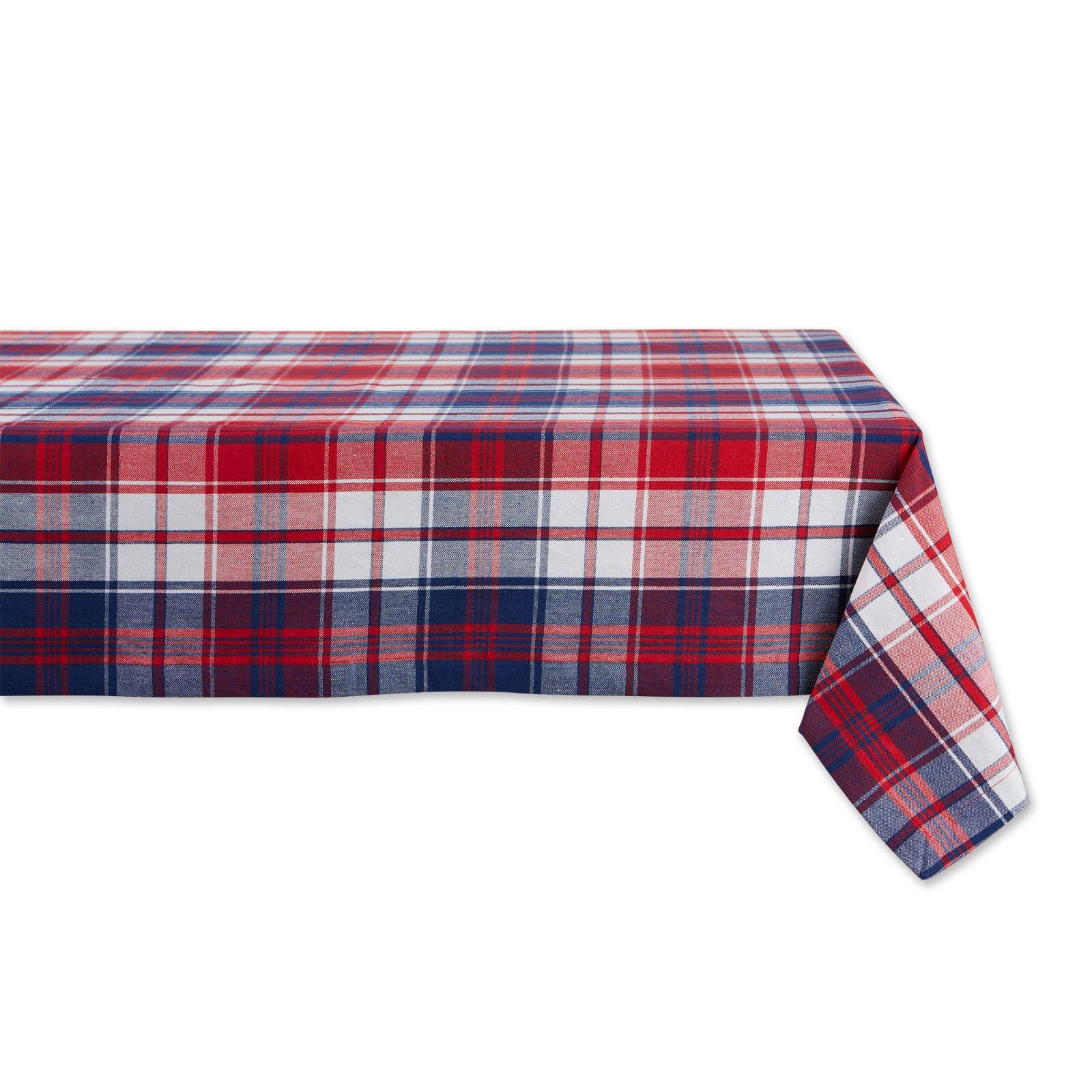 DII® 120" Americana Plaid Tablecloth
