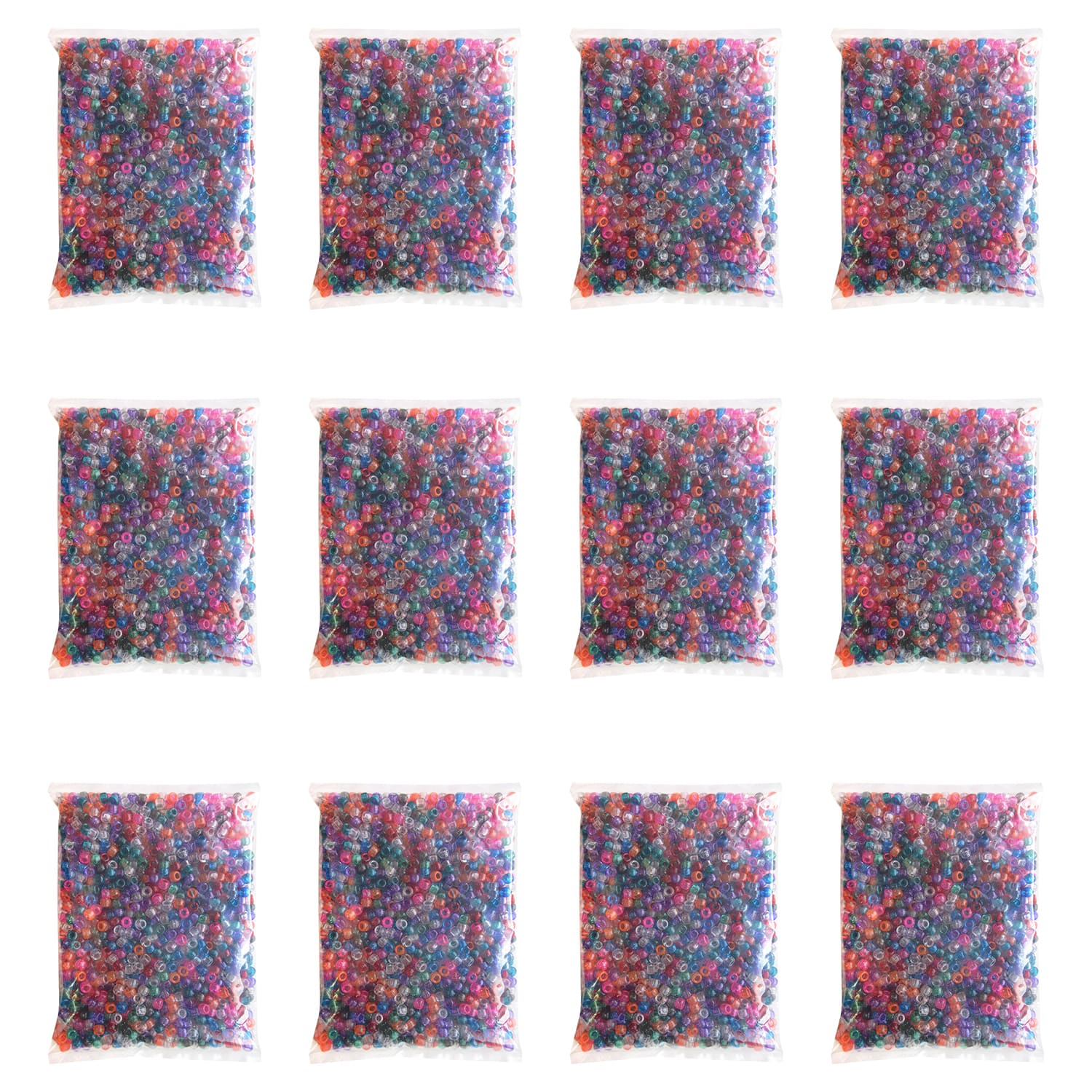 Buy in Bulk - 12 Pack: 1lb. Multicolor Pony Beads by Creatology