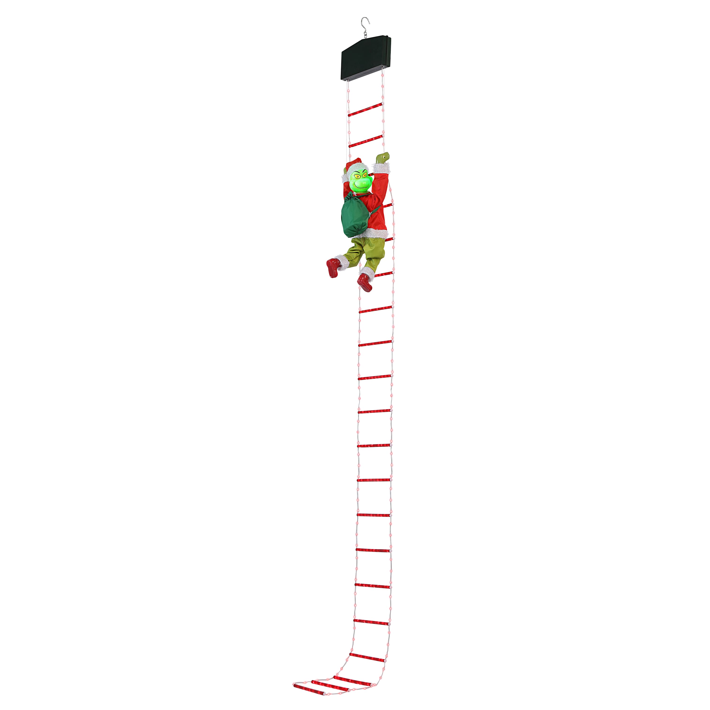 Mr. Christmas 10ft. Outdoor Animated Rope Ladder Climbing Grinch™