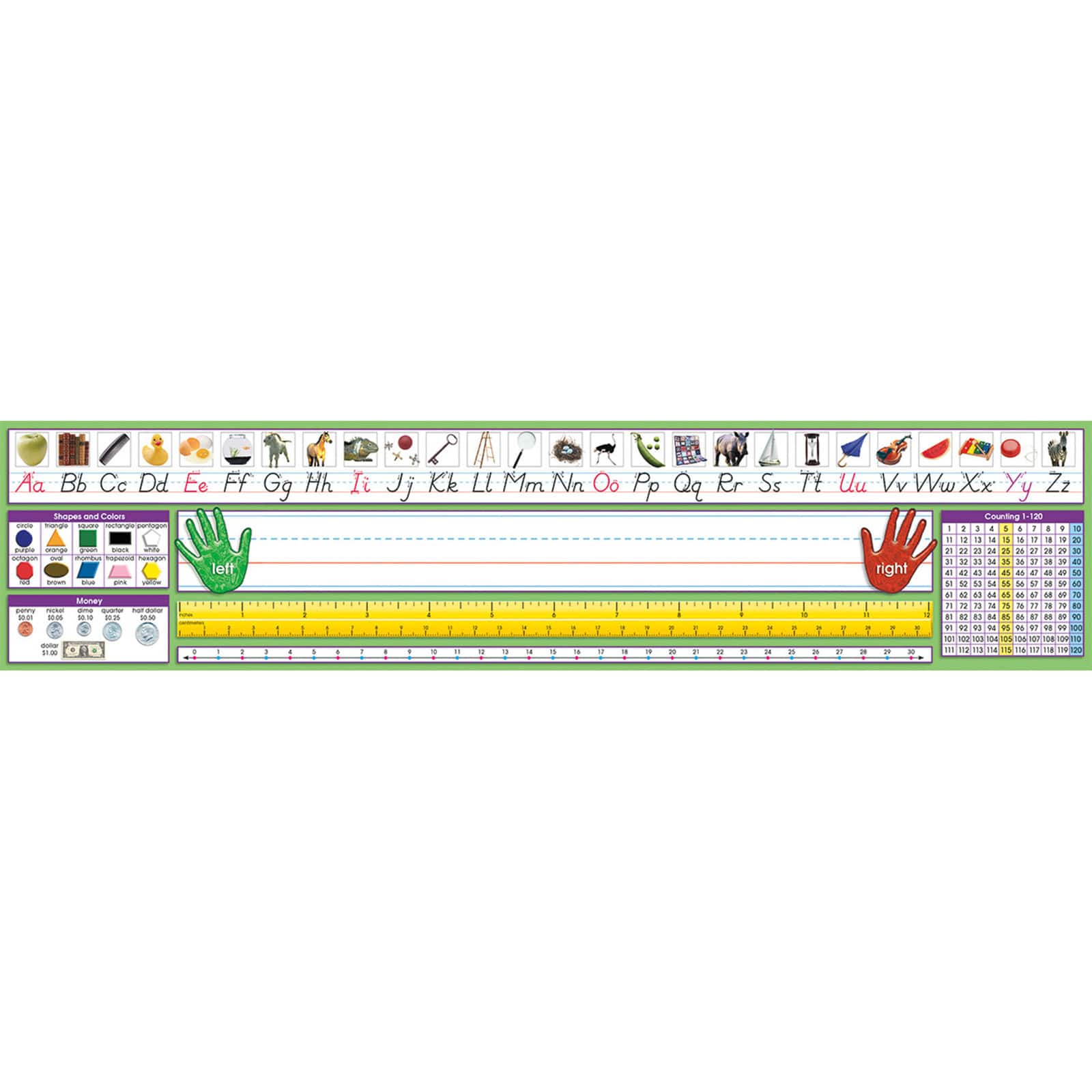 North Star Teacher Resources 17.5" x 4" Adhesive Primary Modern Manuscript Desk Plates, 2 Packs of 36