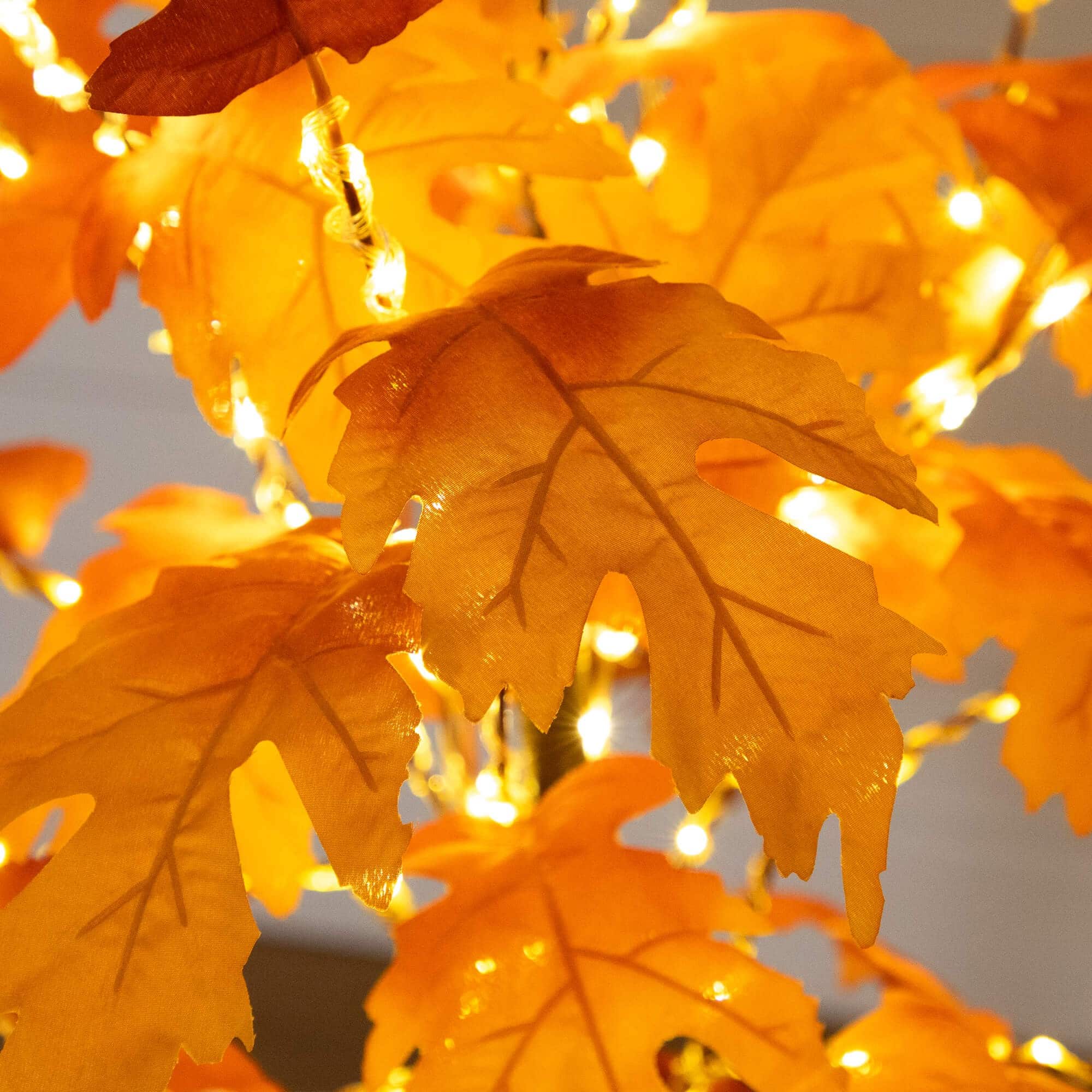 4ft. Pre-Lit Autumn Maple Artificial Fall Tree with 180 Warm White LED Lights