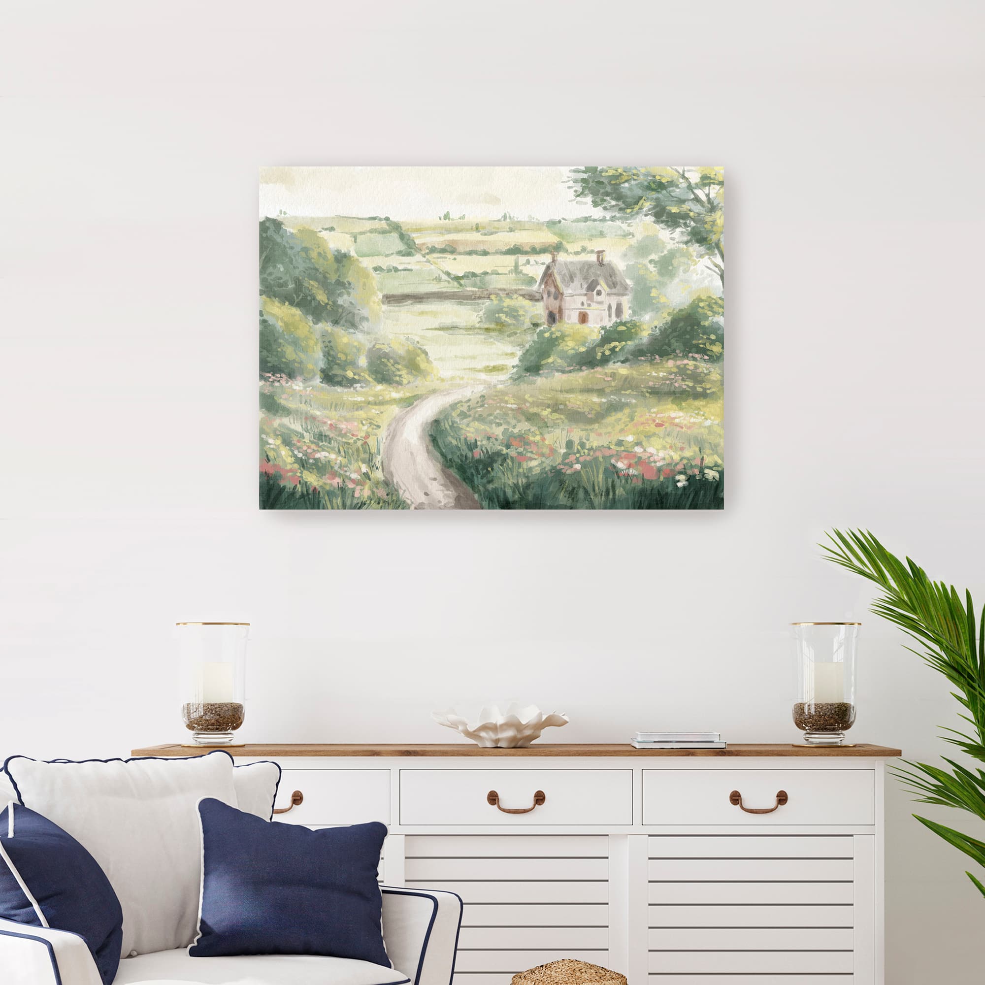 Lumaprints Morning Village Canvas Giclée Art