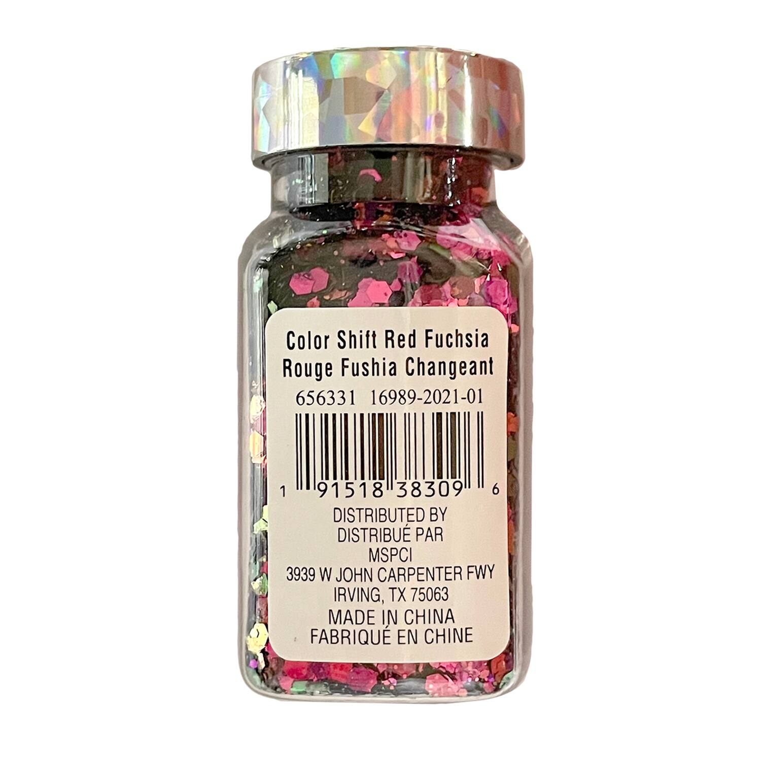 12 Pack: Color Shift Red & Fuchsia Polyester Glitter Mix by Recollections™
