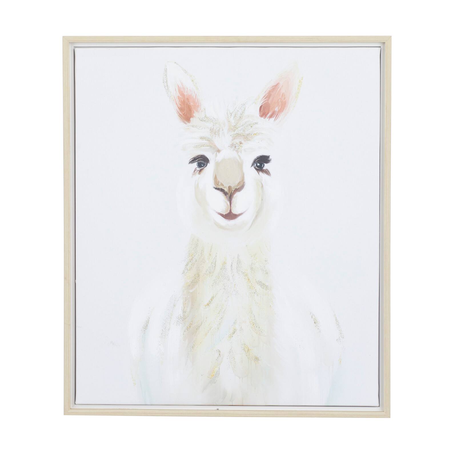 CosmoLiving by Cosmopolitan White Polystone French Country Framed Wall Art, 28" x 24"