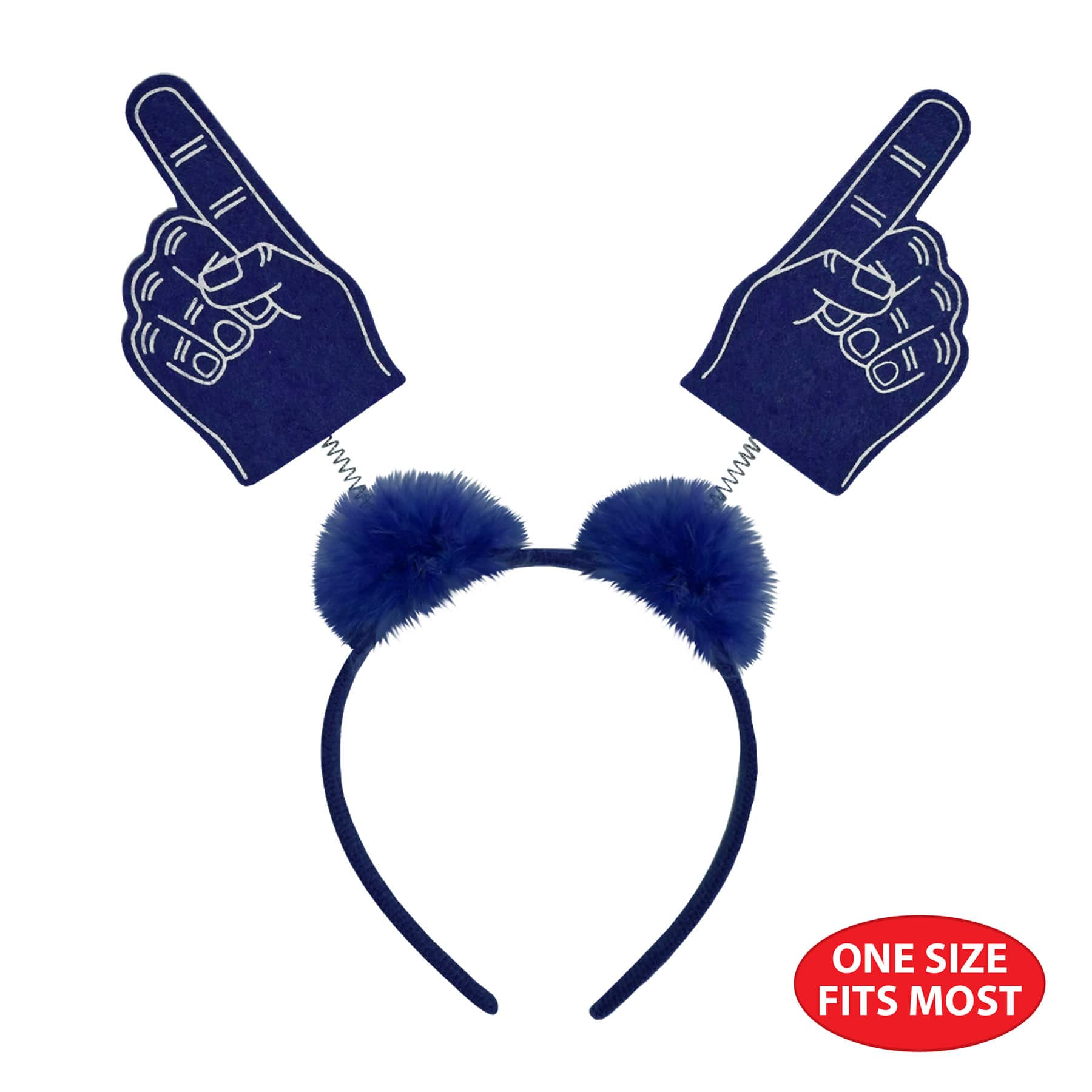 Beistle Adult Blue #1 Hand Boppers with Marabou, 2ct.