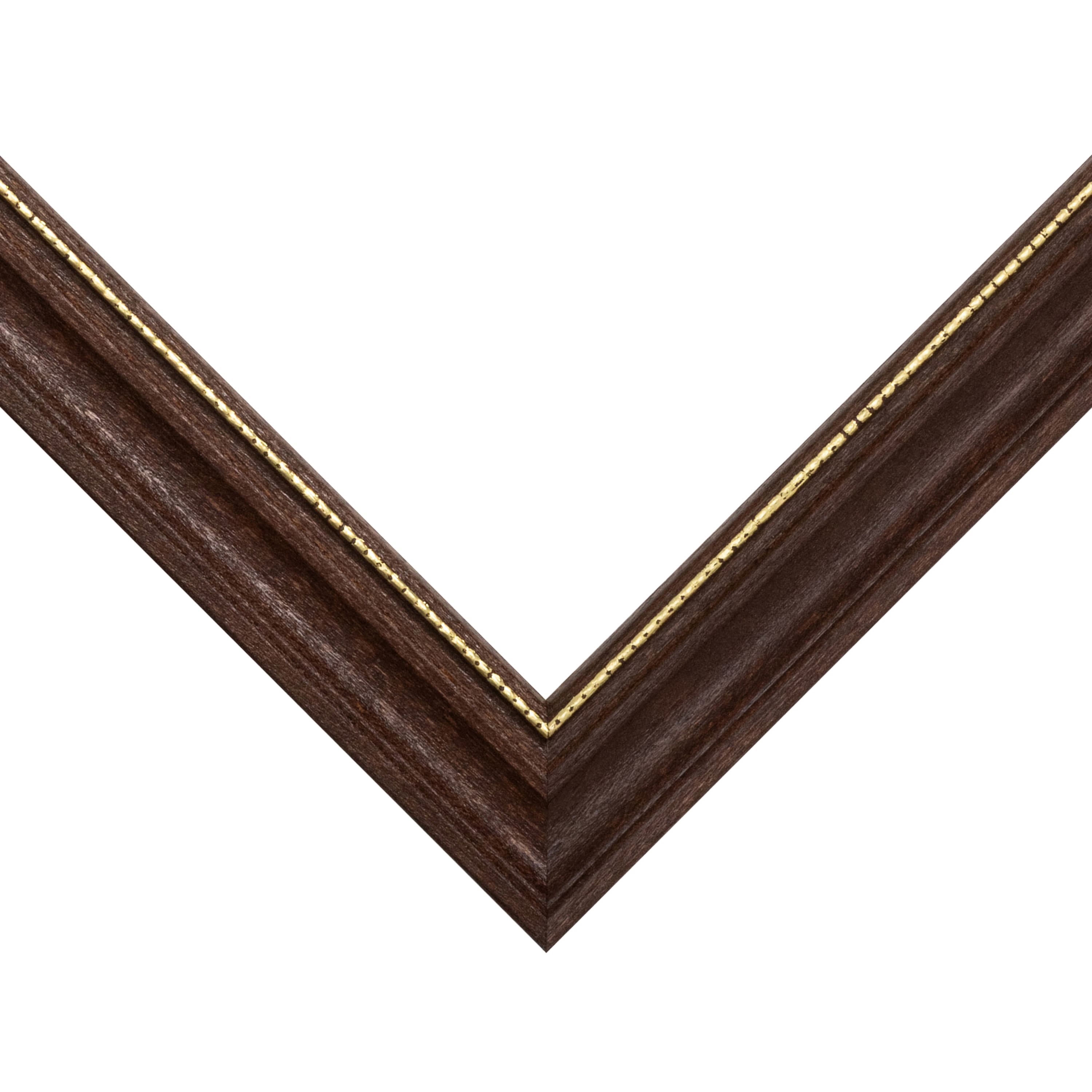 Frame USA Boardroom Walnut with Gold Bead Single Image Picture Frame