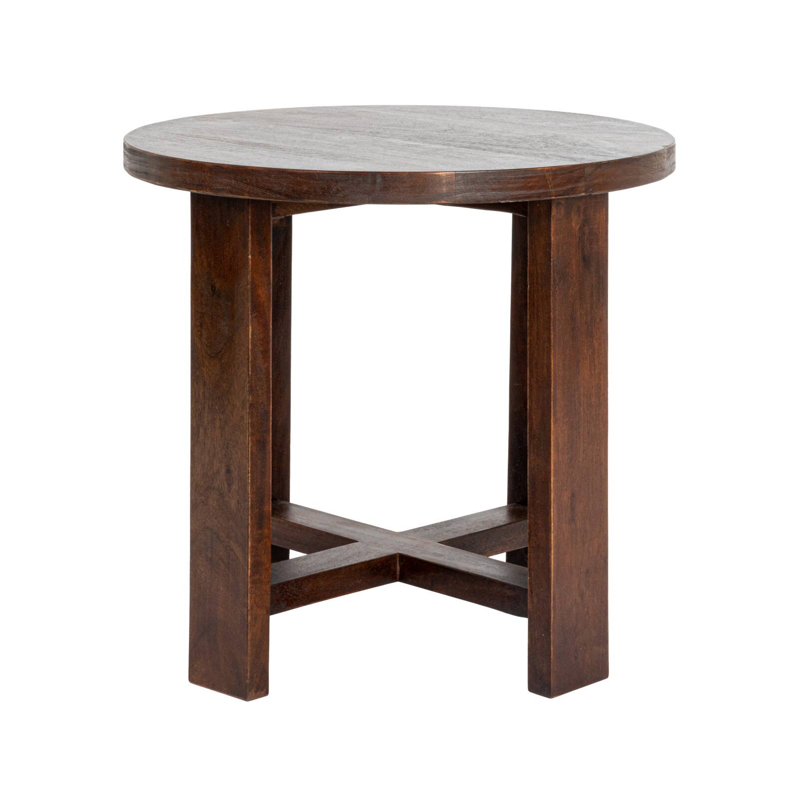 Hello Honey® Elegant Acacia Trestle Round End Table