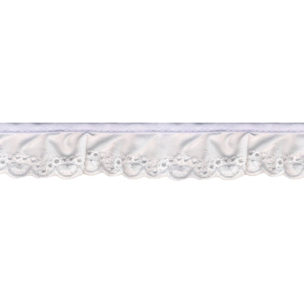 Wrights White Simplicity Fan Eyelet