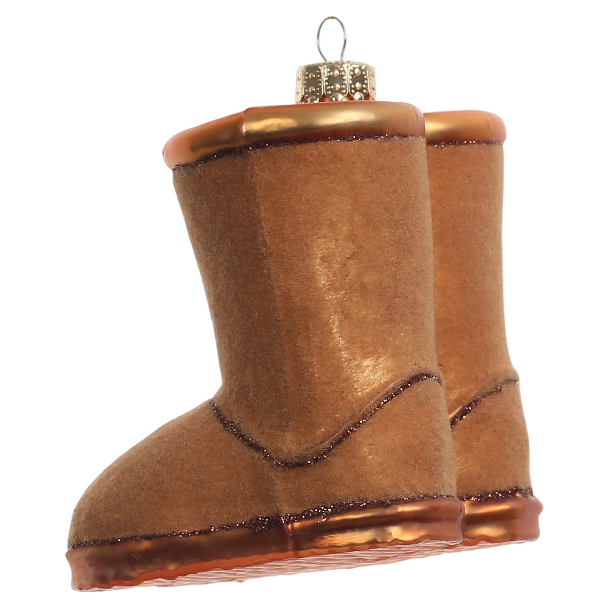 3" Snow Boots Hand Painted Glass Ornament by Ashland®