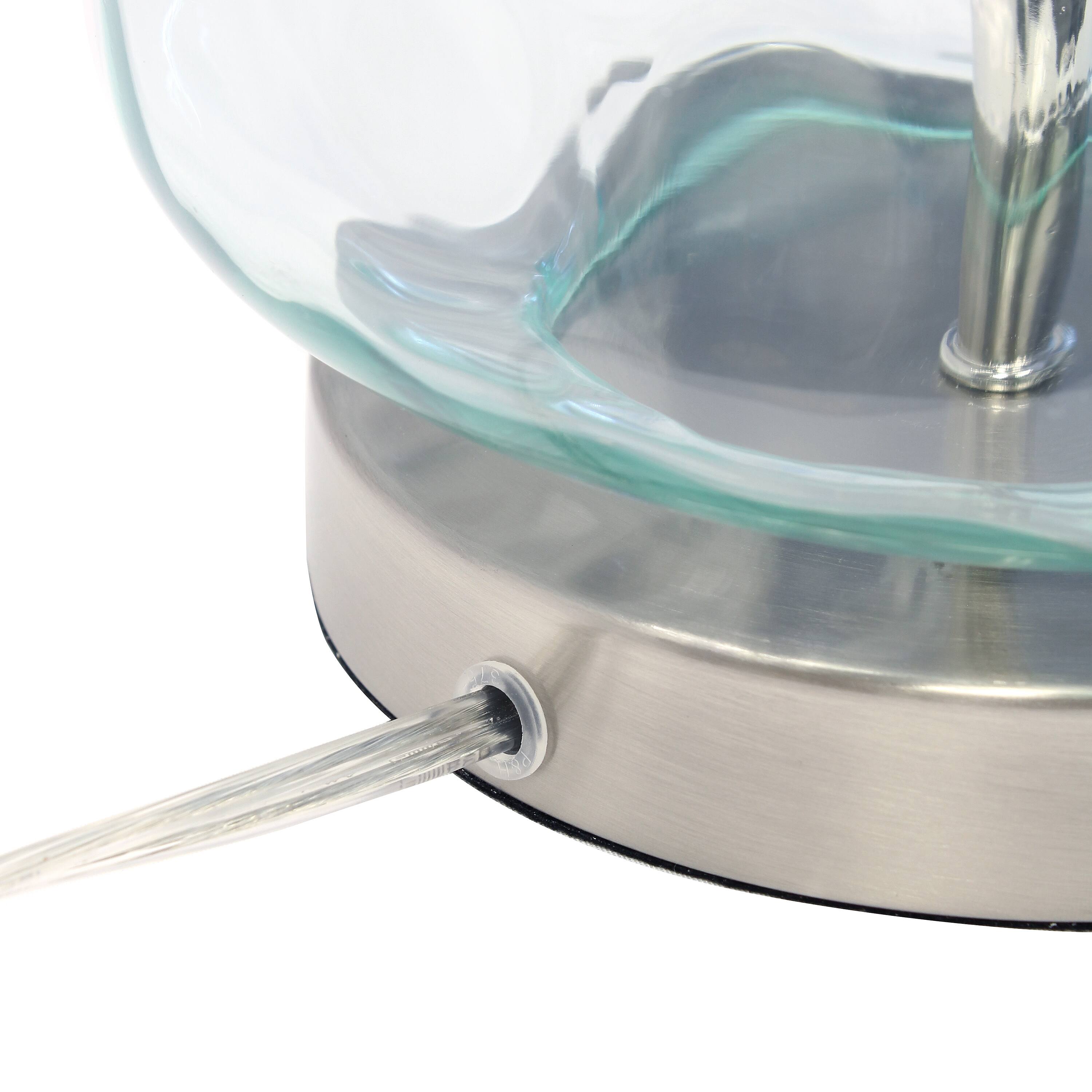 JAC Styles 23.25" Teal Sophia Rippled Glass Table Lamp