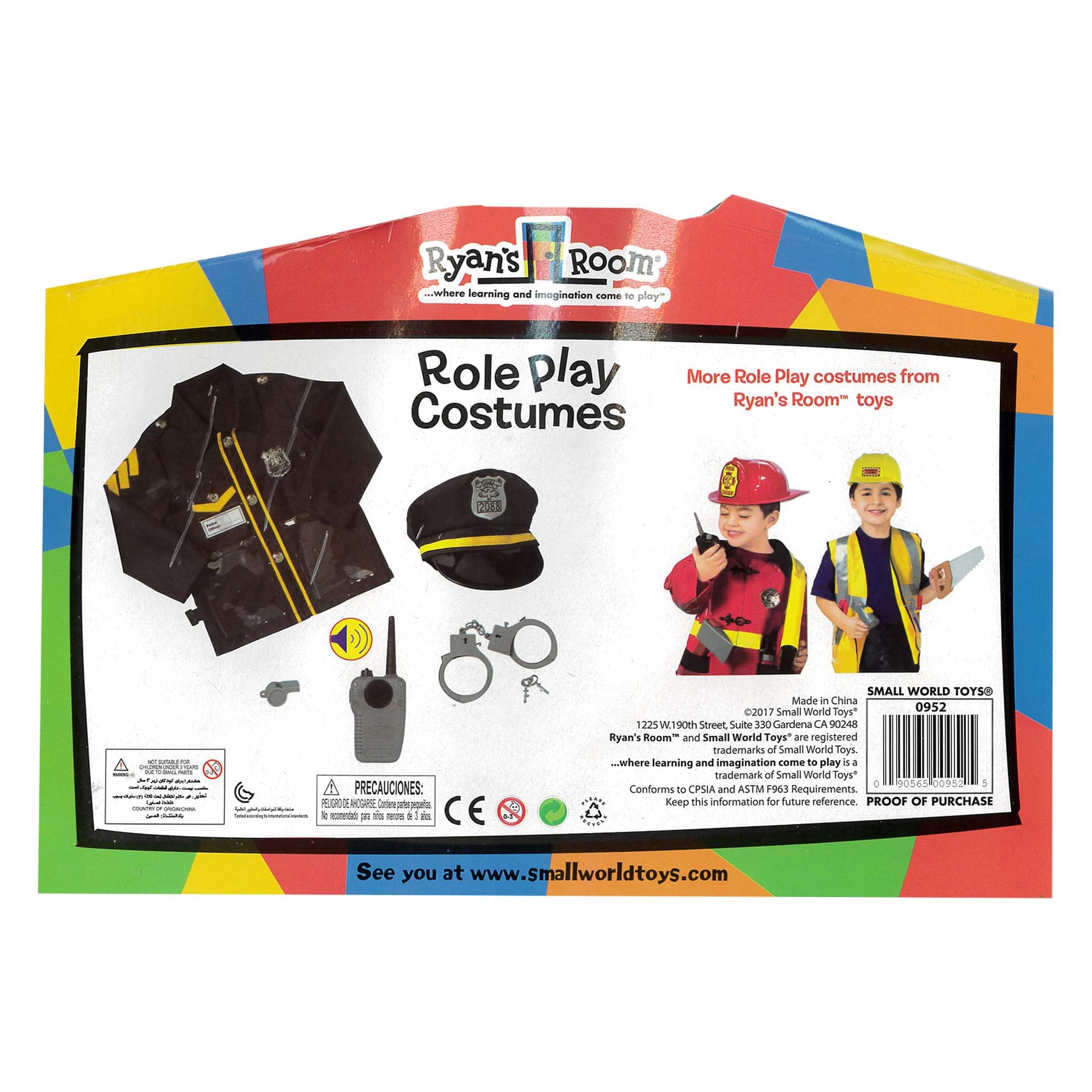 Small World Toys Ryan's Room® Police Officer Dress-Up & Pretend Costume Set