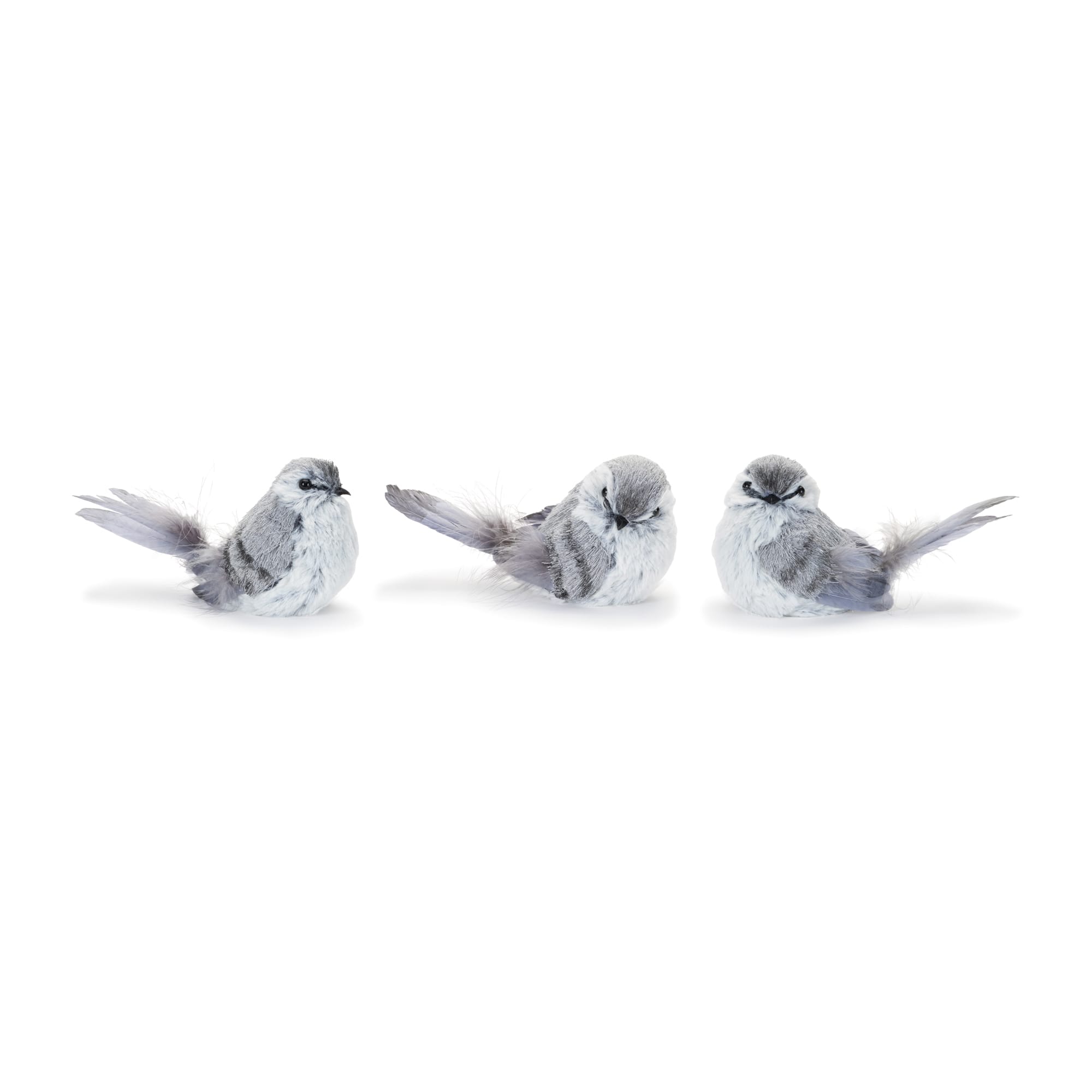 Feathered Bird Shelf Sitter Set