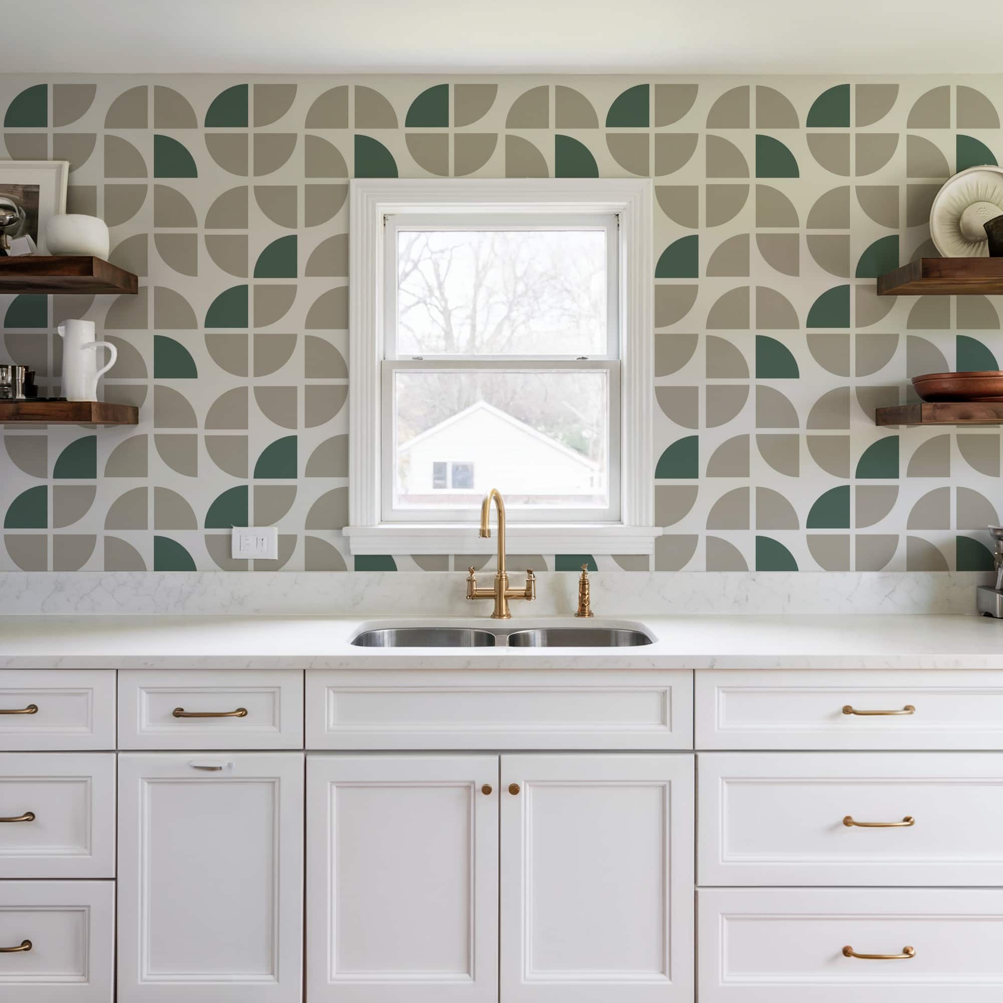 Designs Direct Mod Geo Crescents Peel & Stick Wallpaper