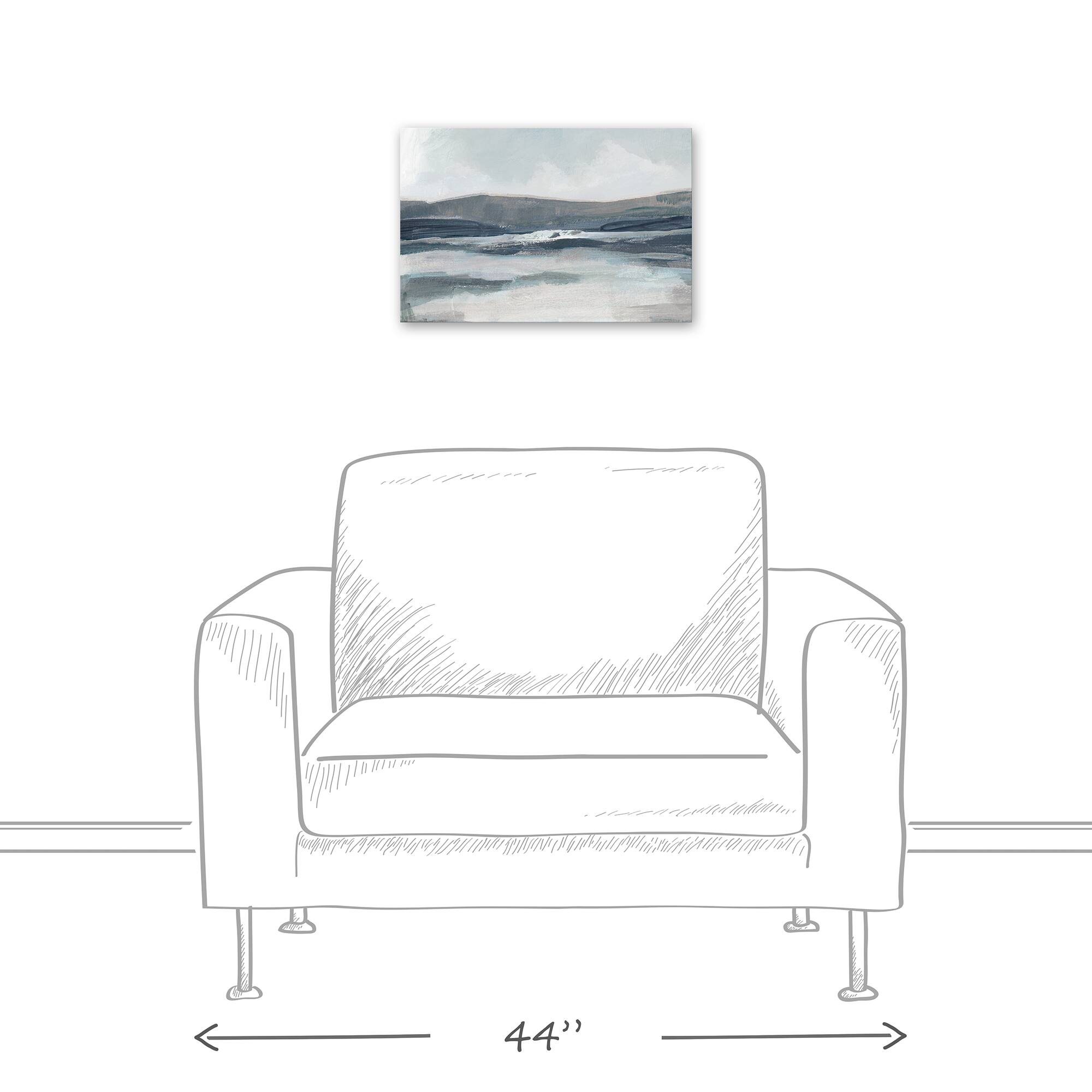 Blue Mountainscape 18" x 12' Canvas Wall Art