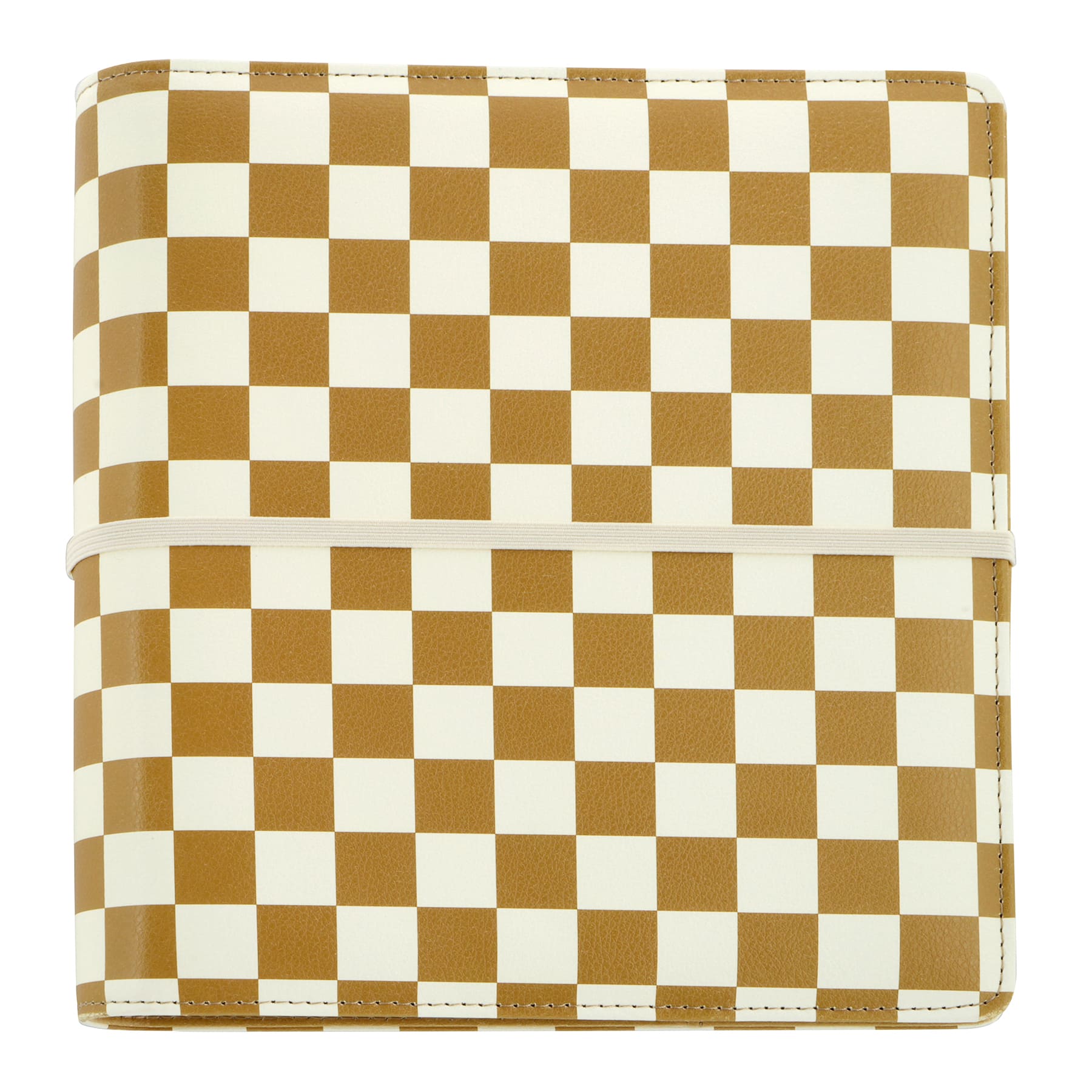 A5 Planner Brown Checker Faux Leather Cover by Recollections™