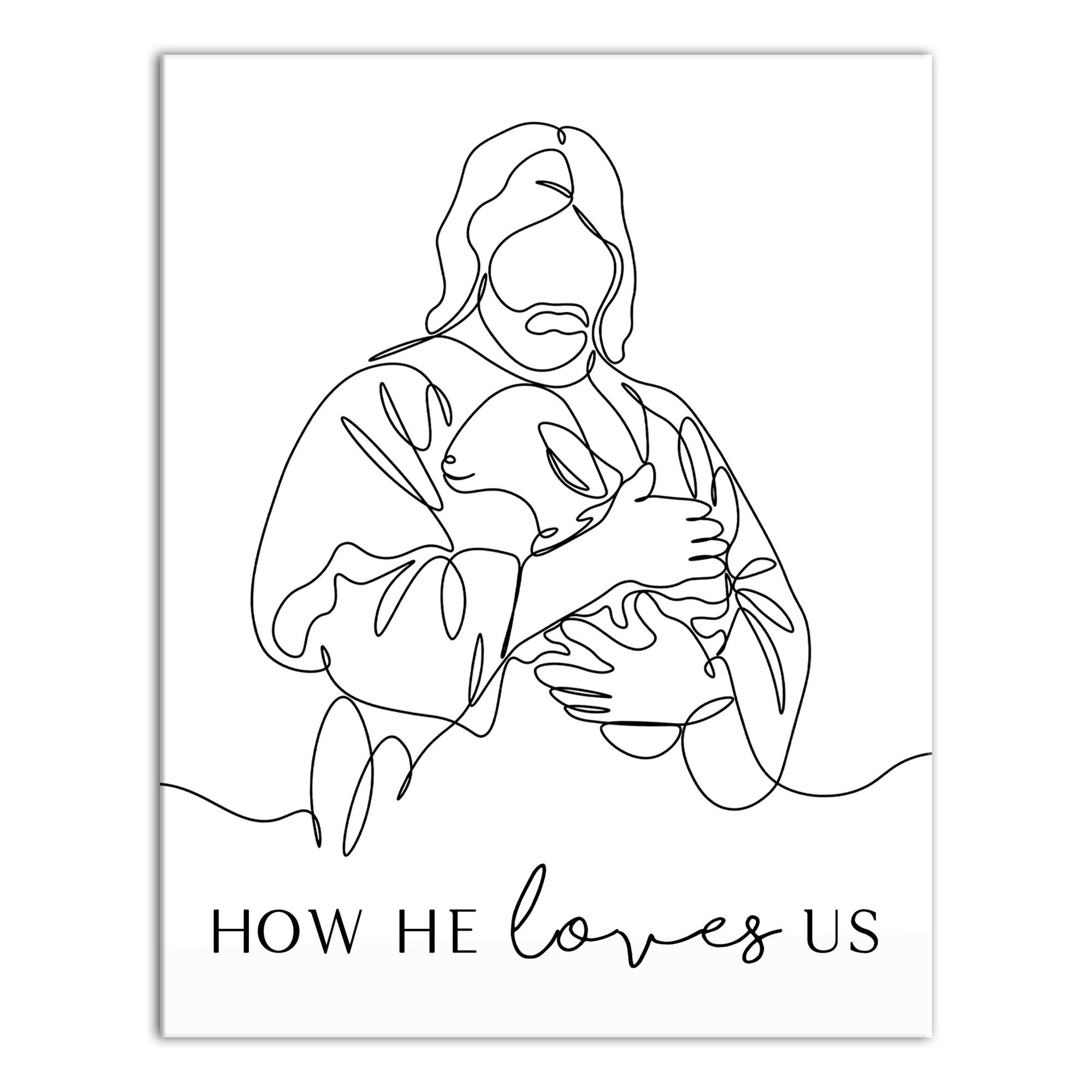 How He Loves Us 1 11" x 14" Canvas Wall Art