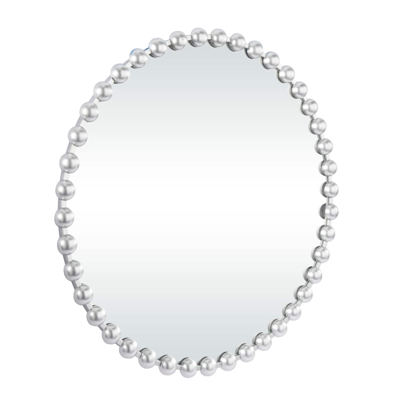 CosmoLiving by Cosmopolitan Silver Metal Orb Framed Wall Mirror 36" x 2" x 36"