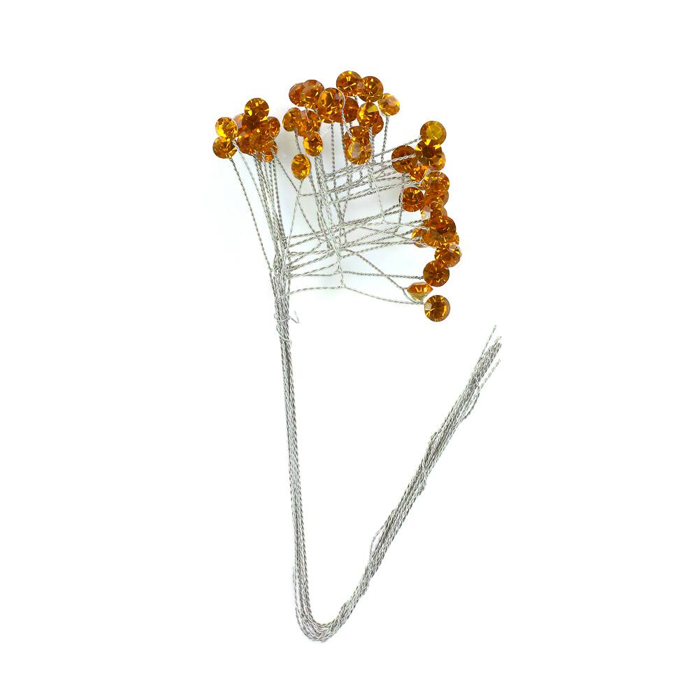 Jam Paper Floral Rhinestone Spray, 12ct.
