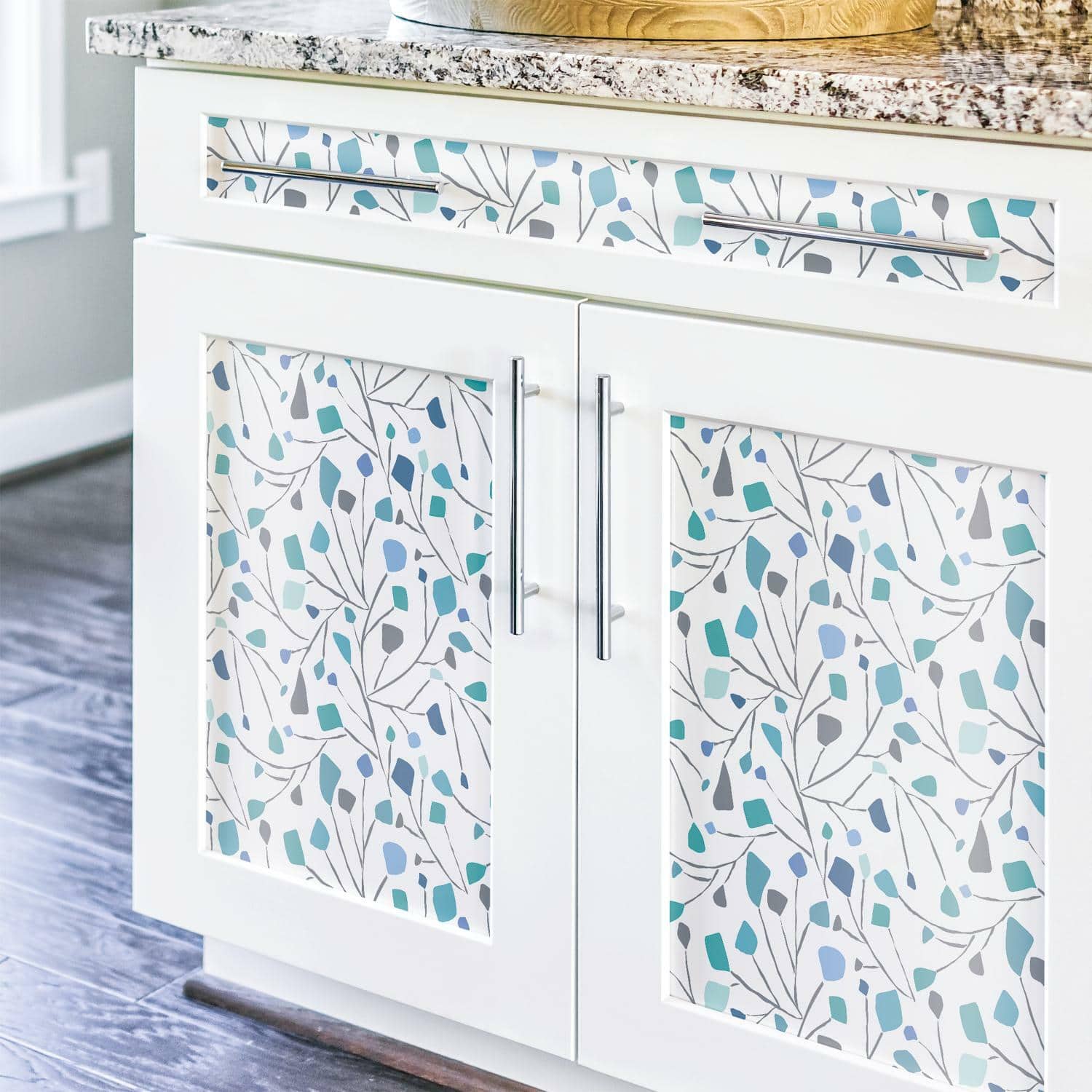 RoomMates Blue Terrazzo Branch Peel & Stick Wallpaper