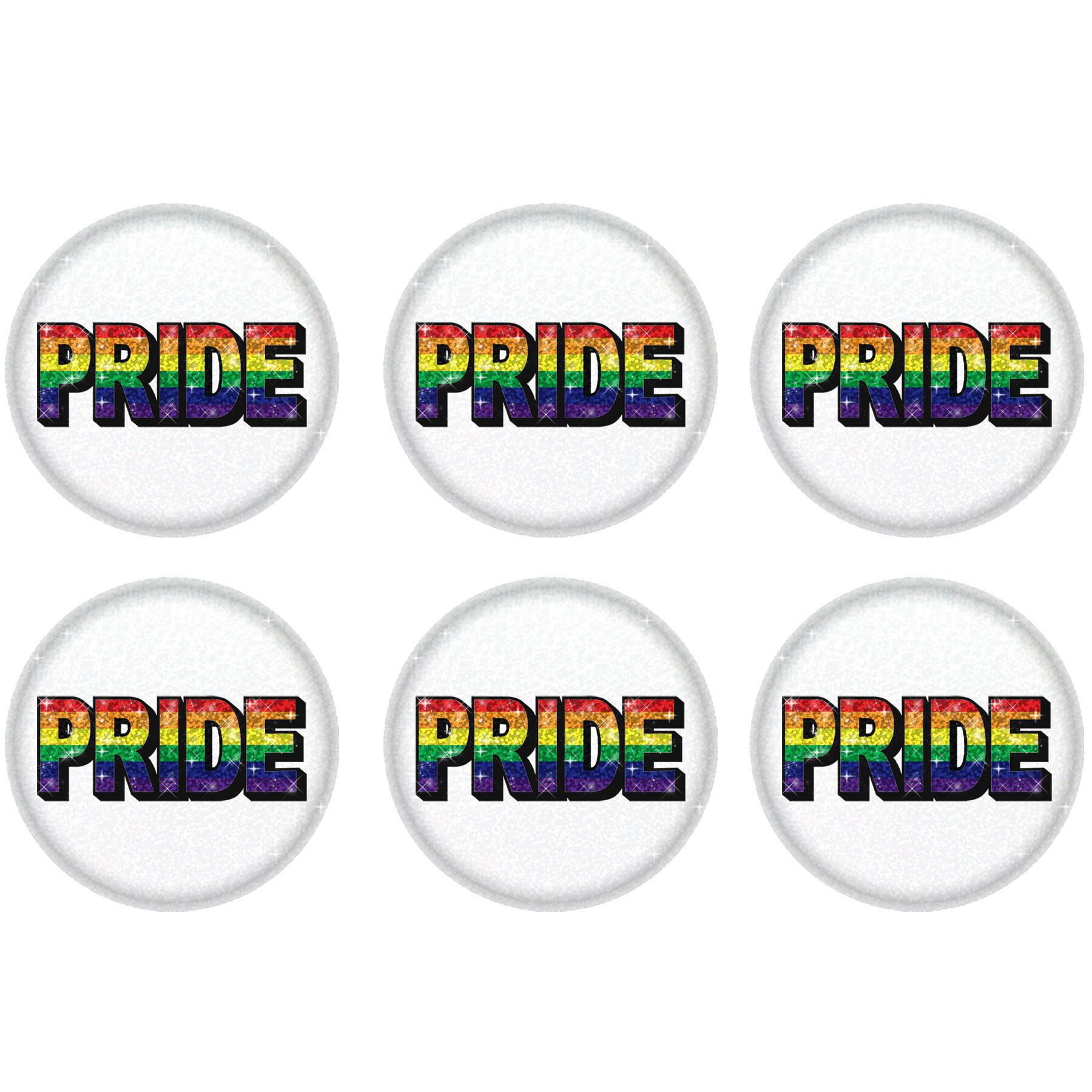 Beistle 2" Pride Buttons, 6ct.