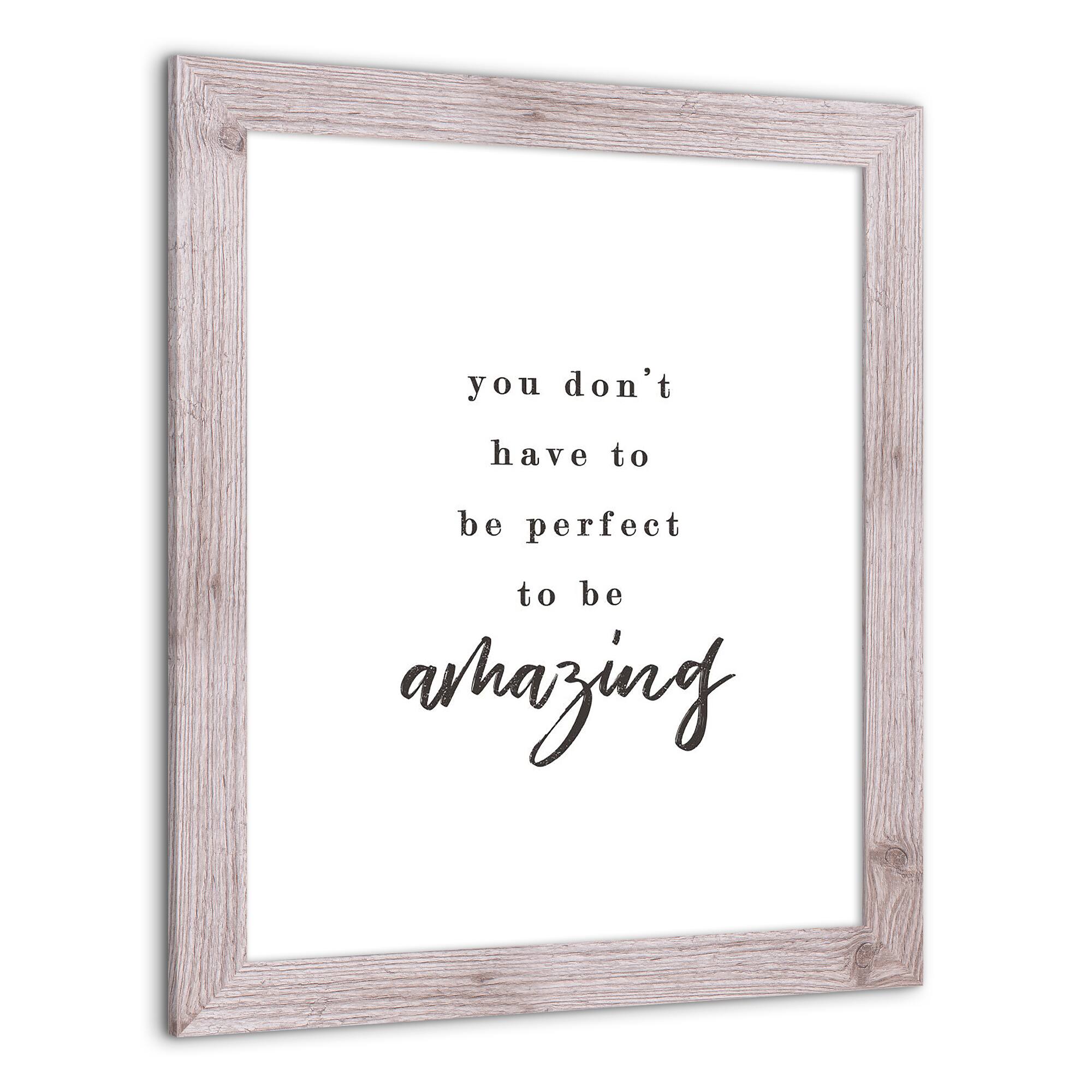You Don't Have to Be Perfect Western Framed Print