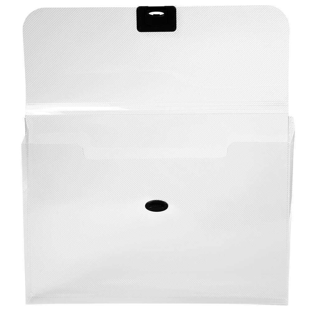 JAM Paper 9.5" x 13.25" Plastic Box Portfolio with Center Buckle