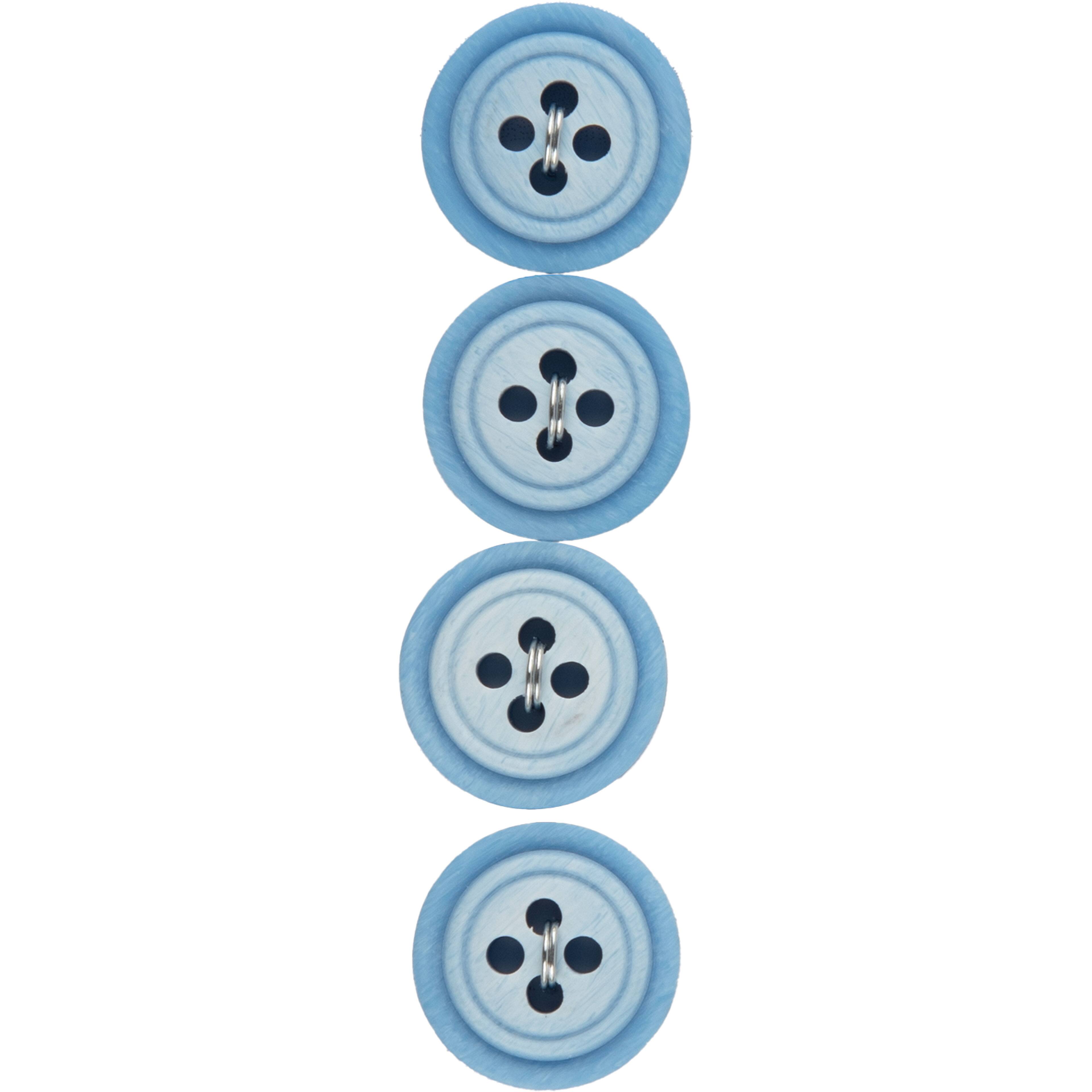 Spectrum Cool 5/8" Blue 4-Hole Buttons, 4ct.