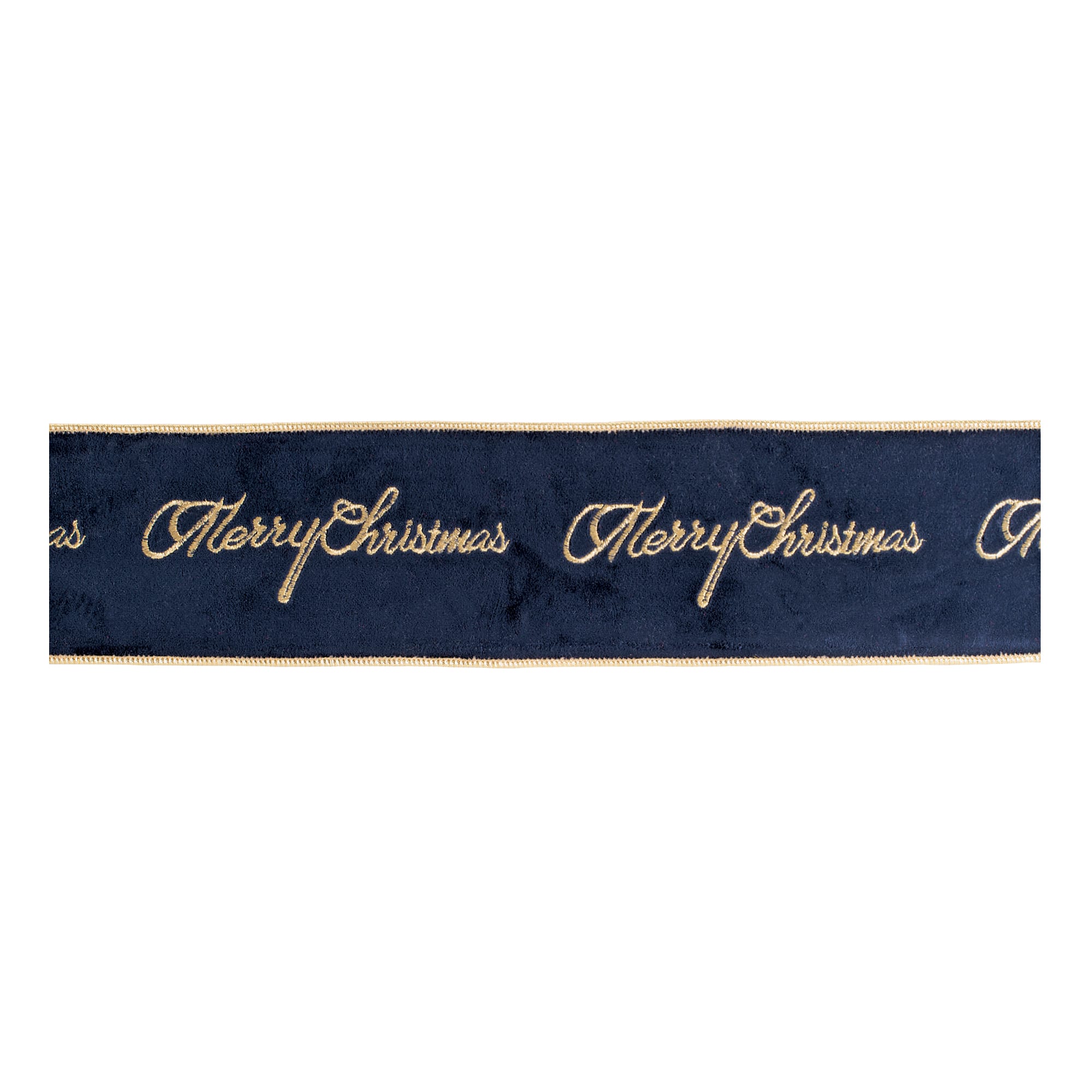 Melrose 4" x 5yd. Merry Christmas Velvet Wired Ribbon