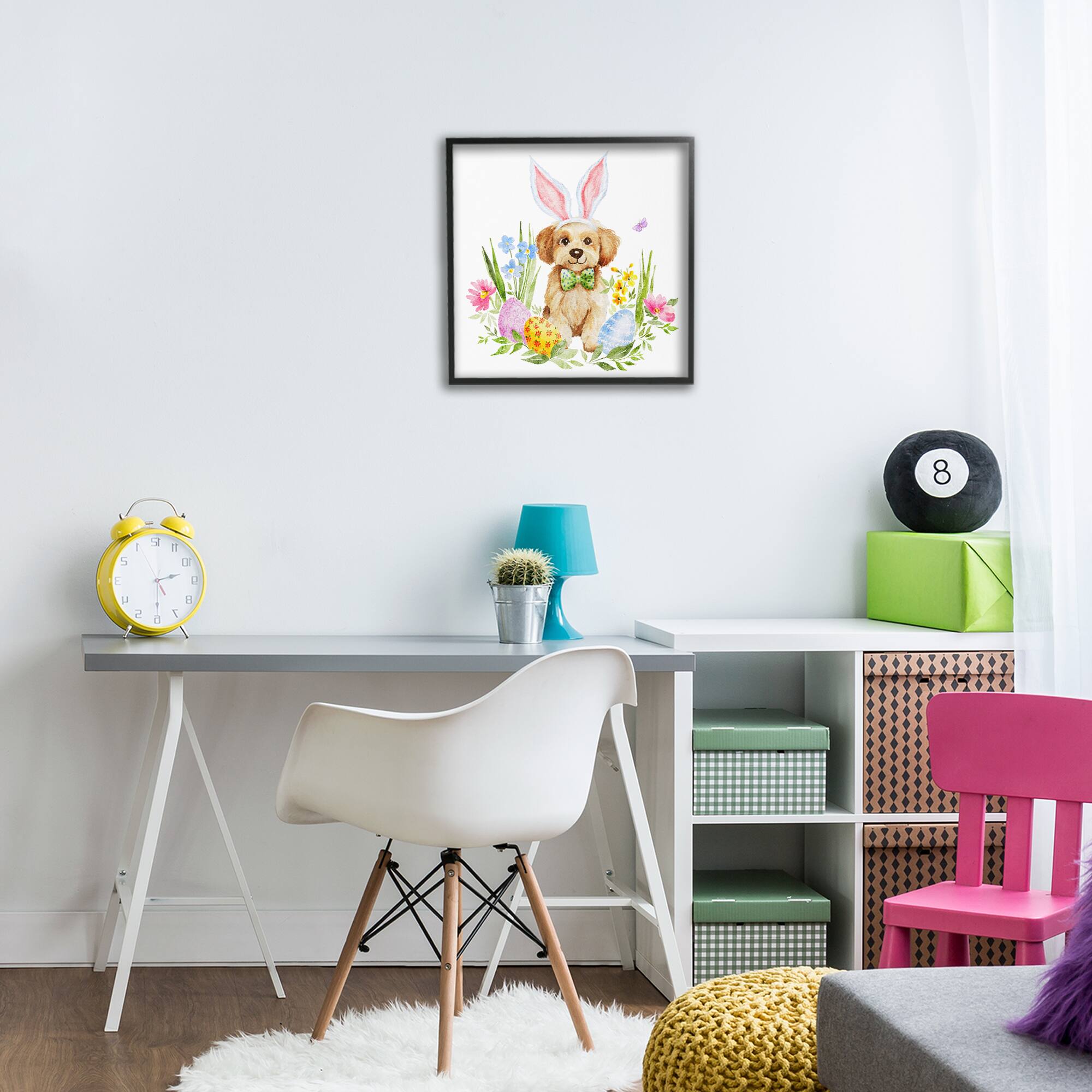 Stupell Industries Playful Easter Puppy Framed Giclée Wall Art