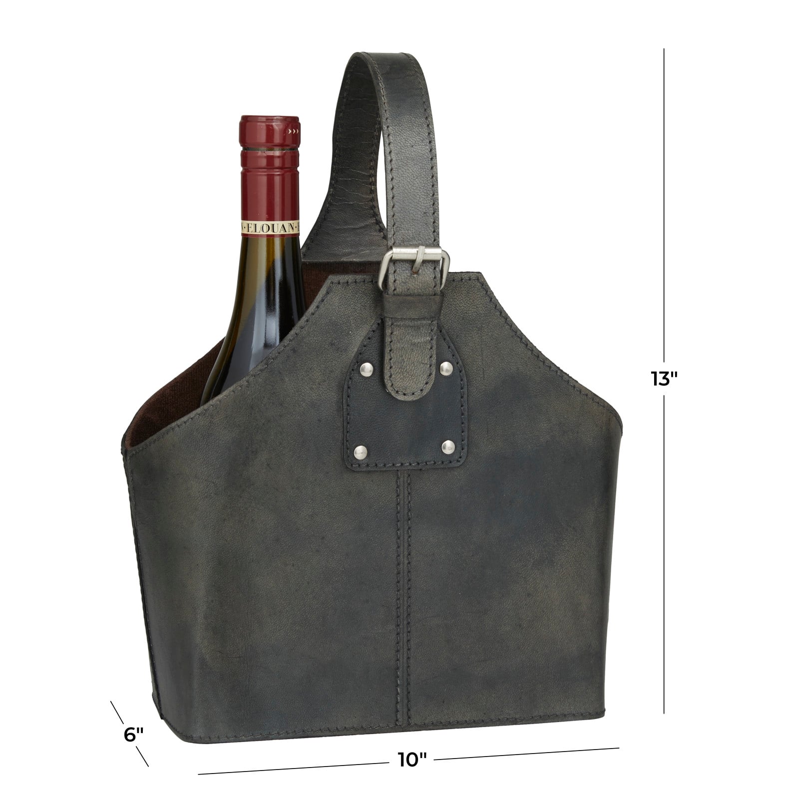 Blue Modern Wine Holder, 10" x 6" x 13"