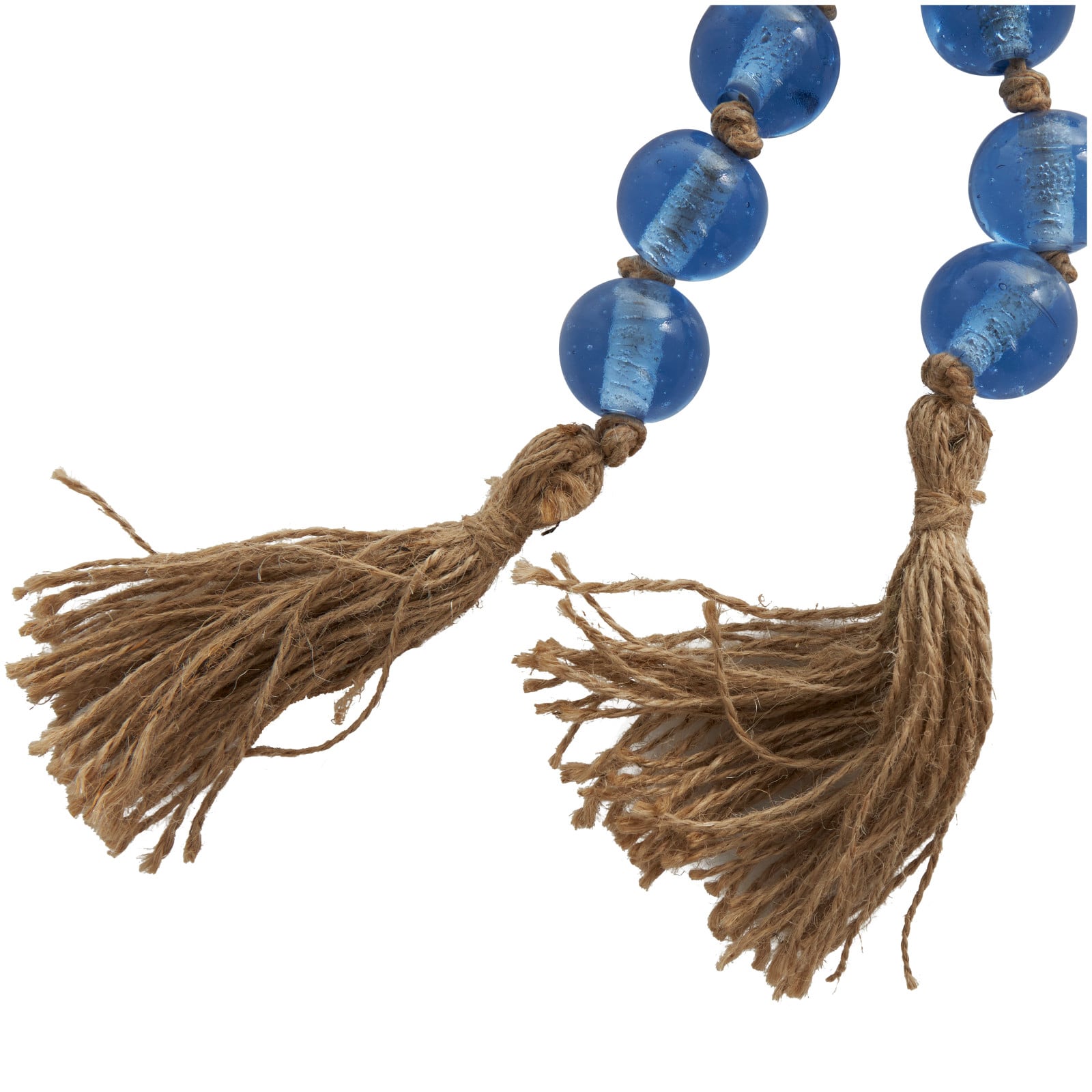 4ft. Glass Handmade Round Beaded Garland with Tassel