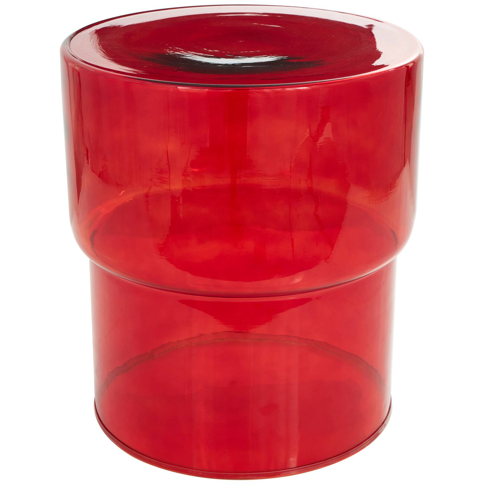 19" Glass Modern Accent Table