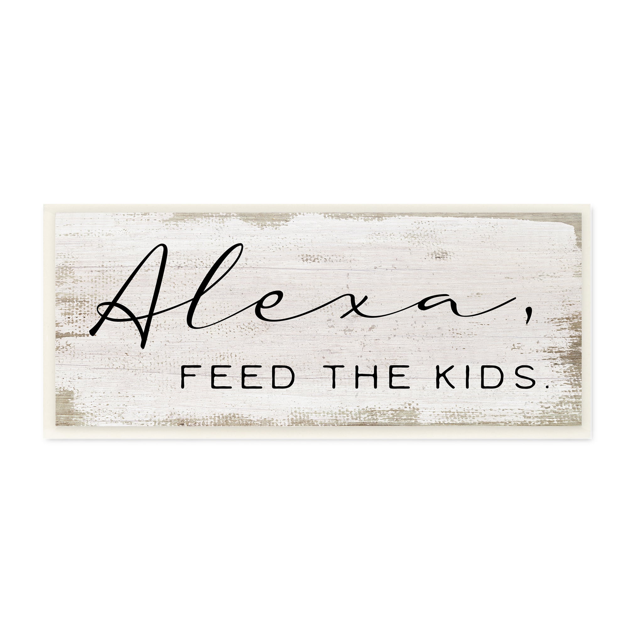 Stupell Industries Alexa Feed the Kids Wall Plaque