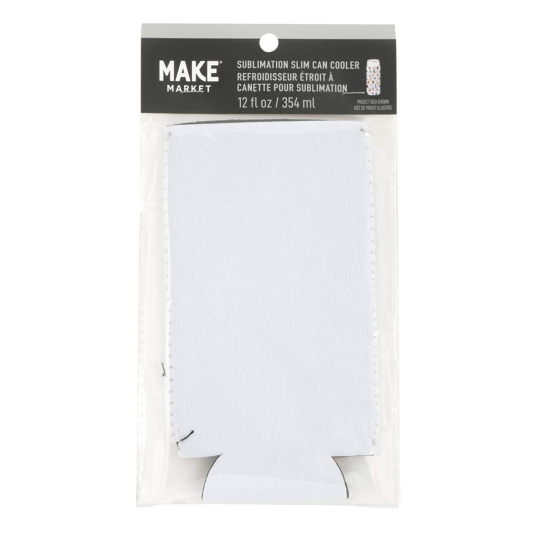 12 Pack: 12oz. Slim White Neoprene Sublimation Can Cooler by Make Market®