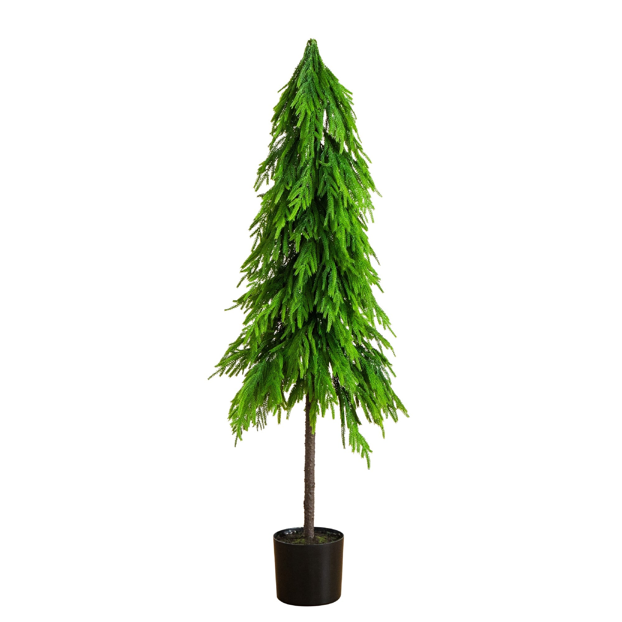 5ft. Unlit Down Swept Real Touch Norfolk Pine Artificial Christmas Tree in Nursery Pot
