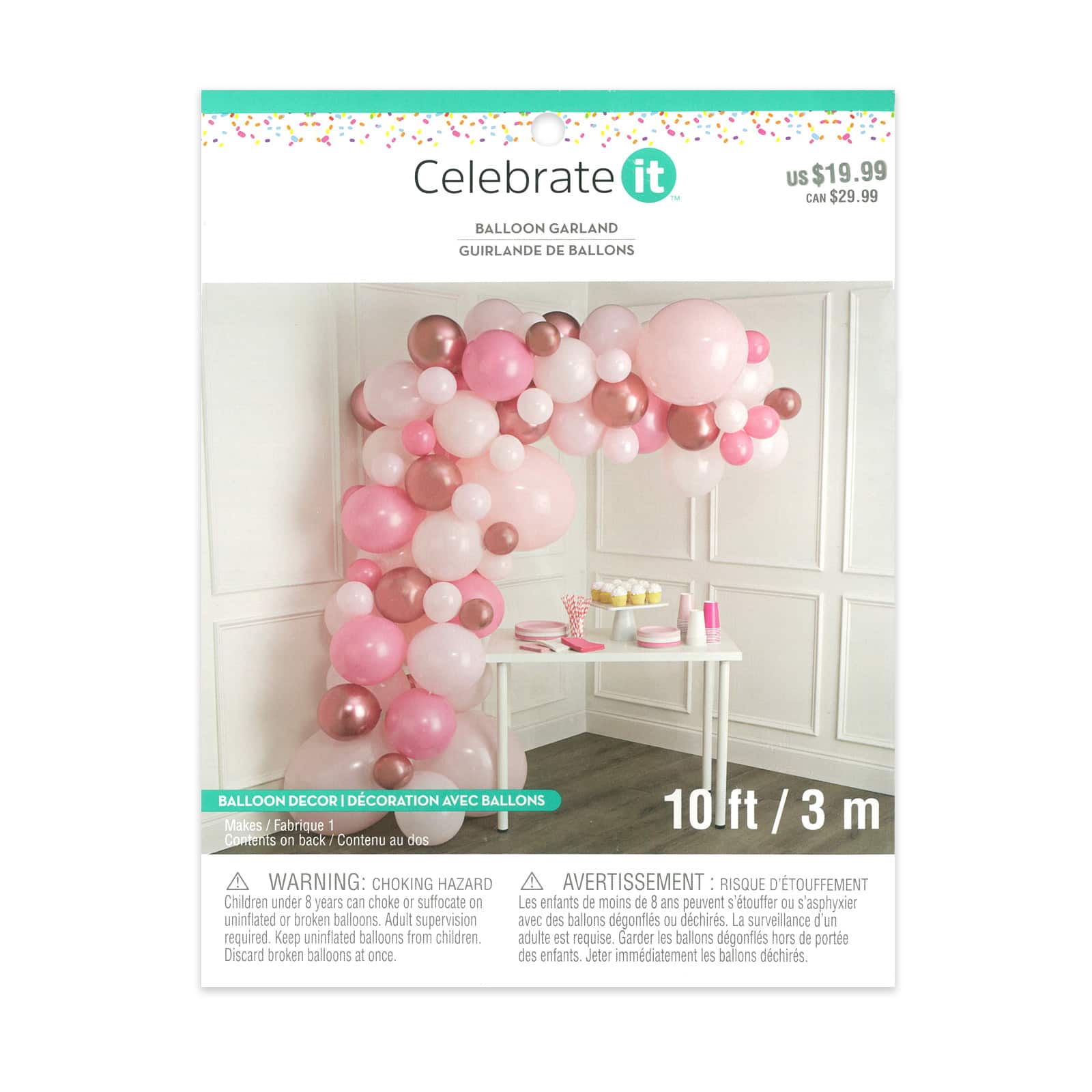 6 Pack: 10ft. Pink Balloon Garland by Celebrate It™