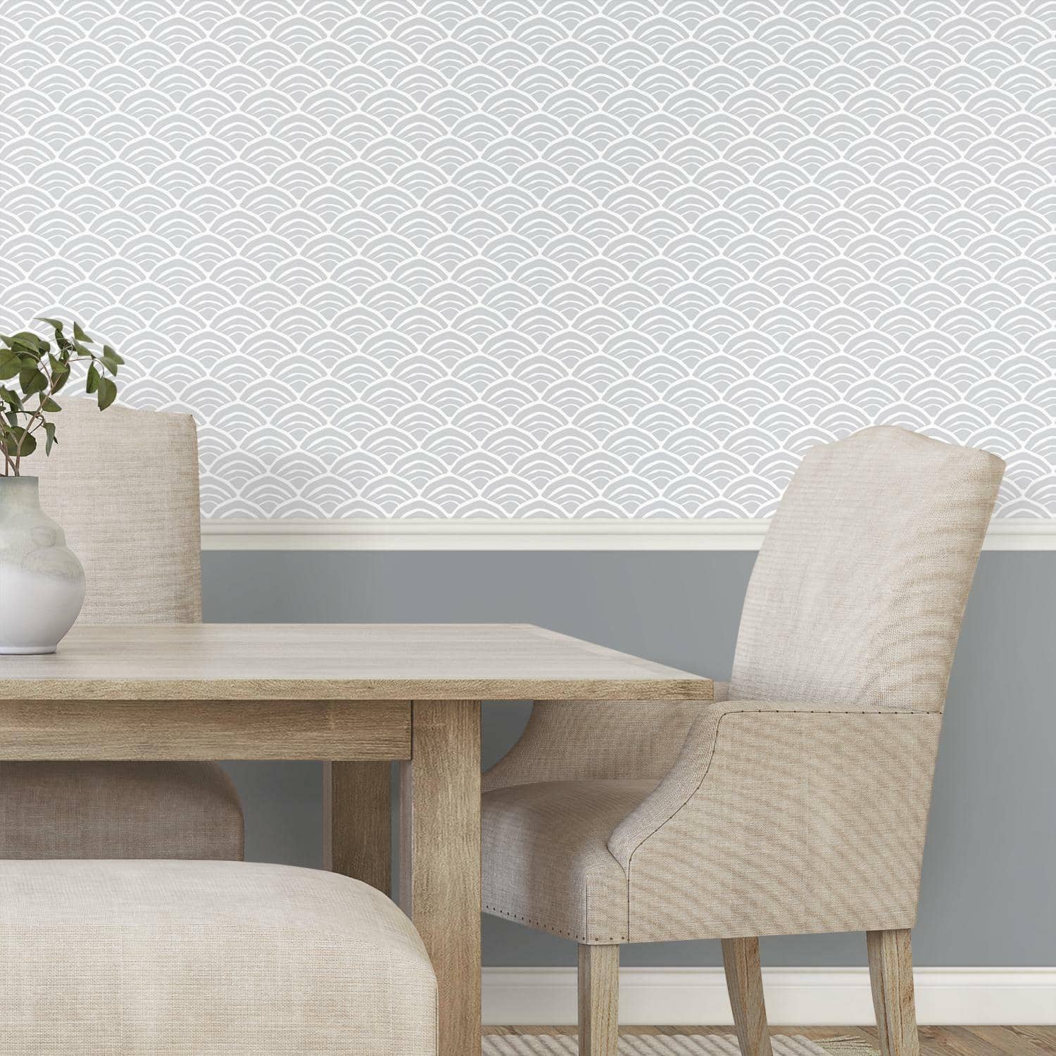 RoomMates Coastal Scallop Peel & Stick Wallpaper