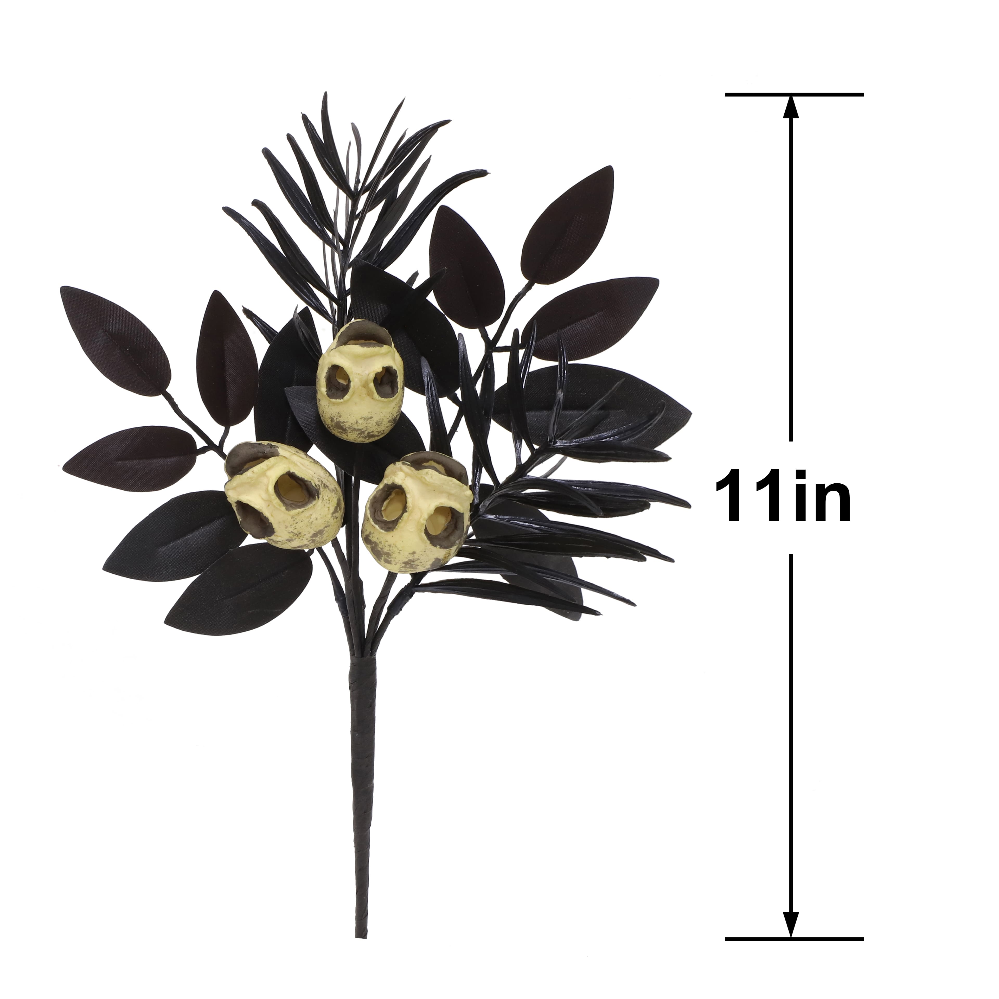 11" Black Eucalyptus with Skull pick by Ashland®
