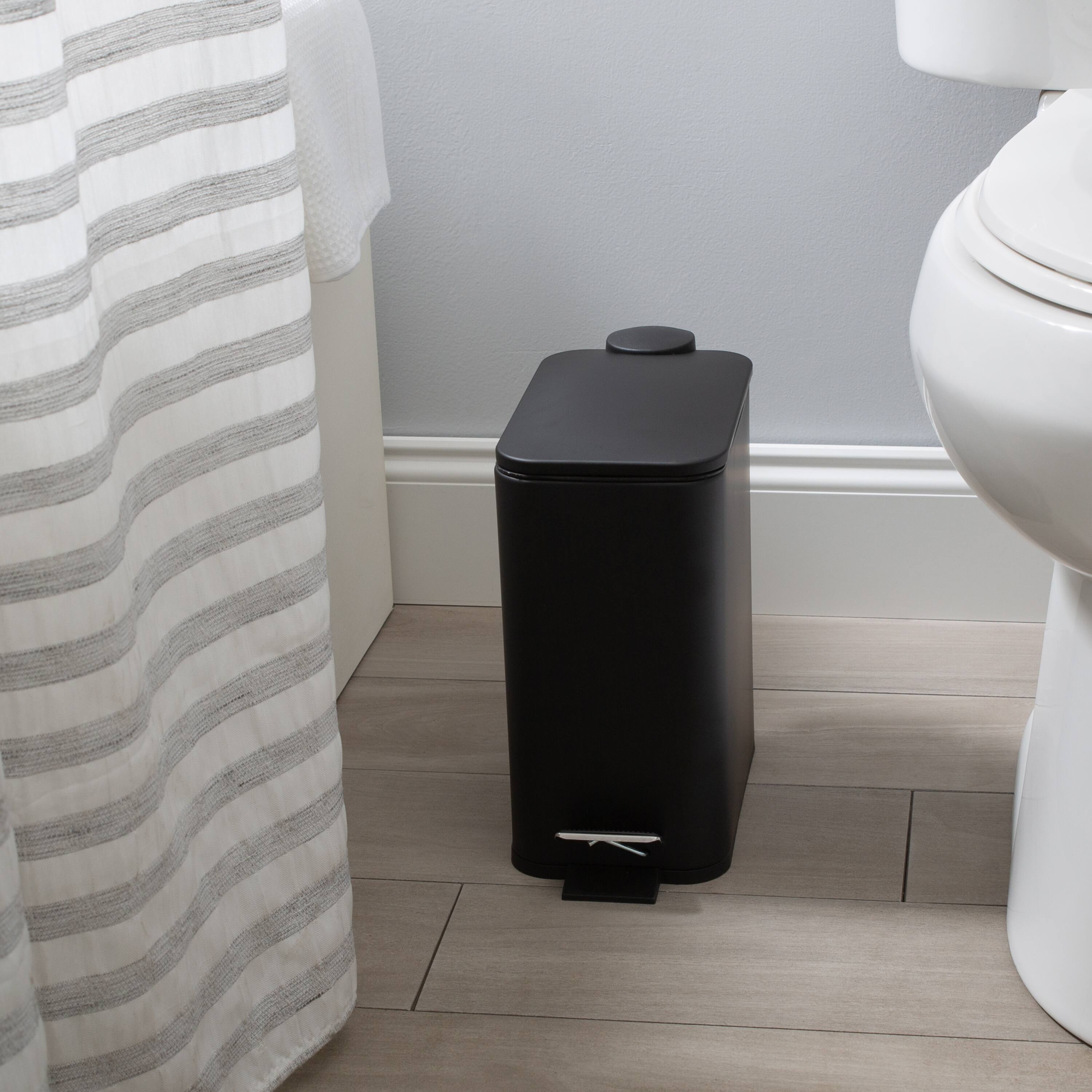 Simplify 5L Slim Rectangular Pedal Trash Bin with Soft Close Lid