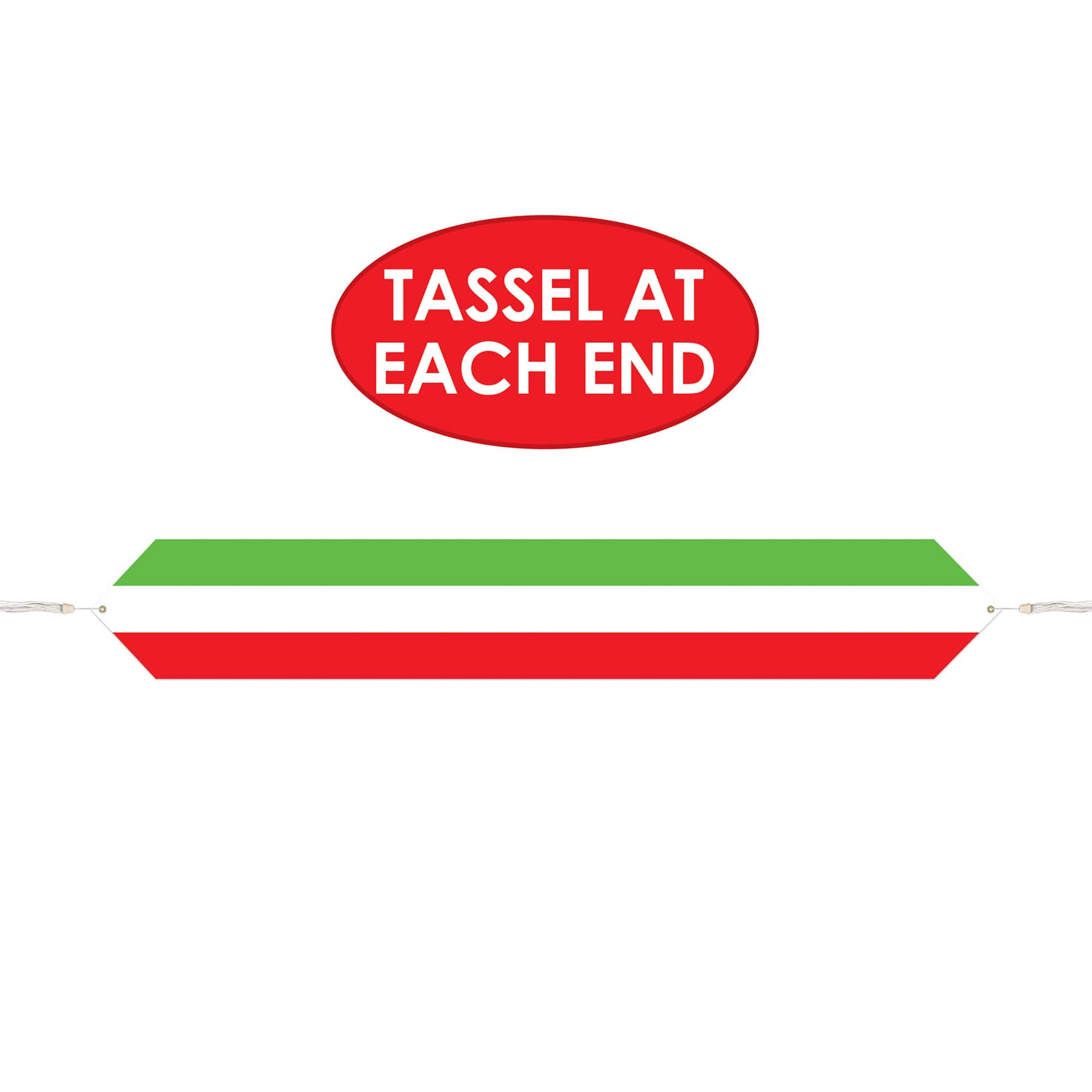 Beistle 6ft. Printed Red, White & Green Paper Table Runners, 2ct.